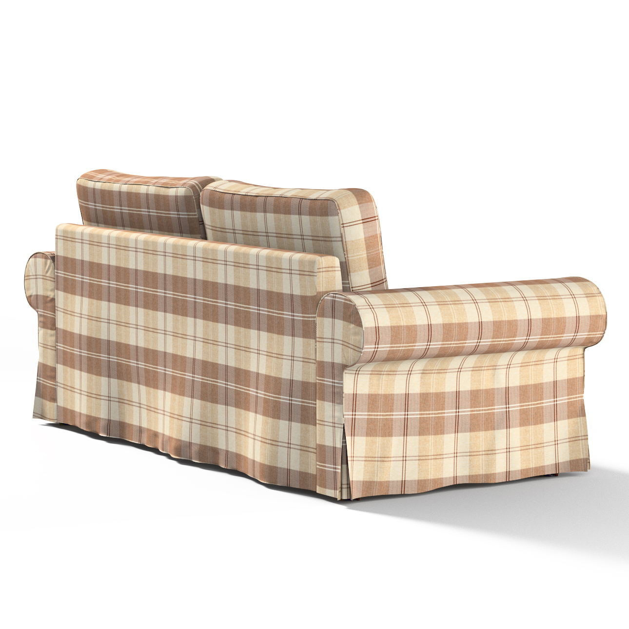 Bezug für Backabro 3-Sitzer Sofa ausklappbar, braun-beige, Bezug für Backab günstig online kaufen