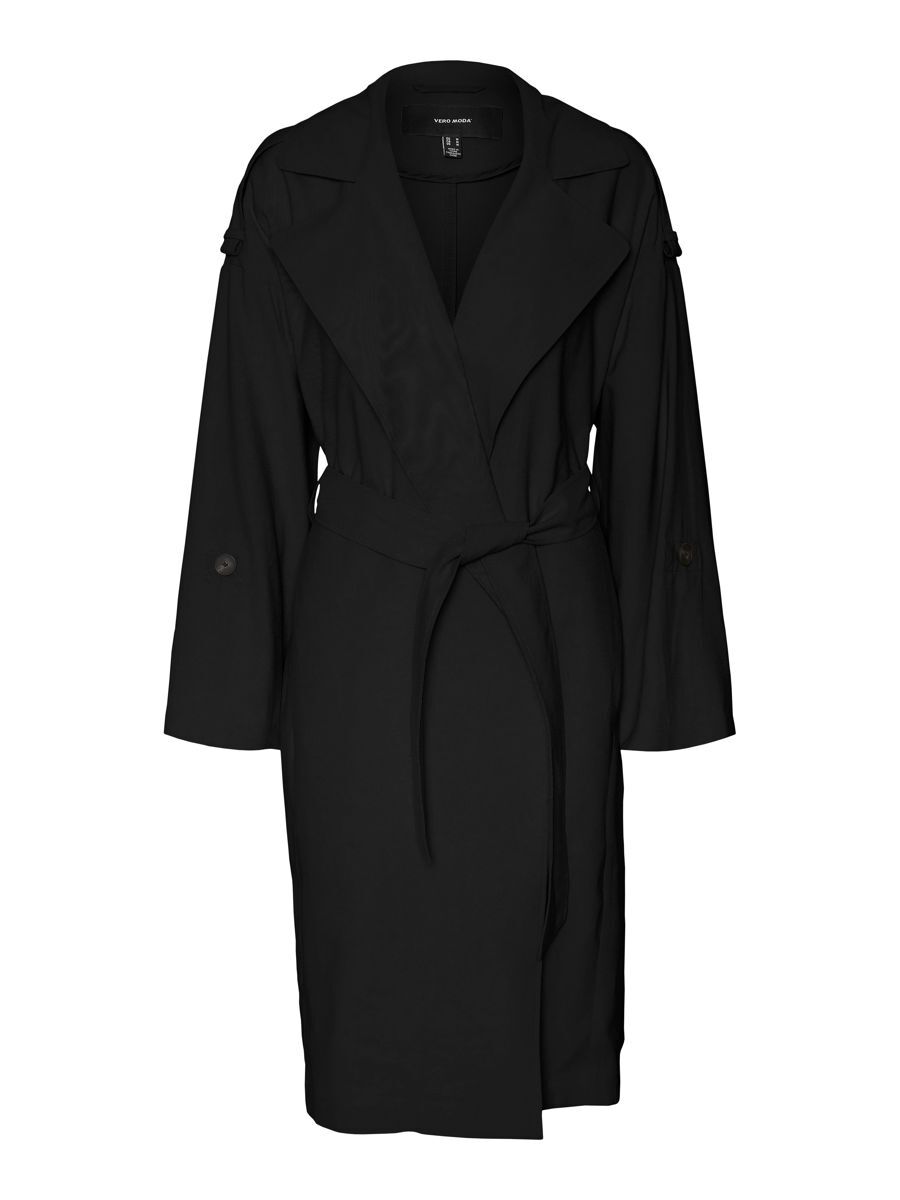 VERO MODA Lang Trenchcoat Damen Schwarz günstig online kaufen