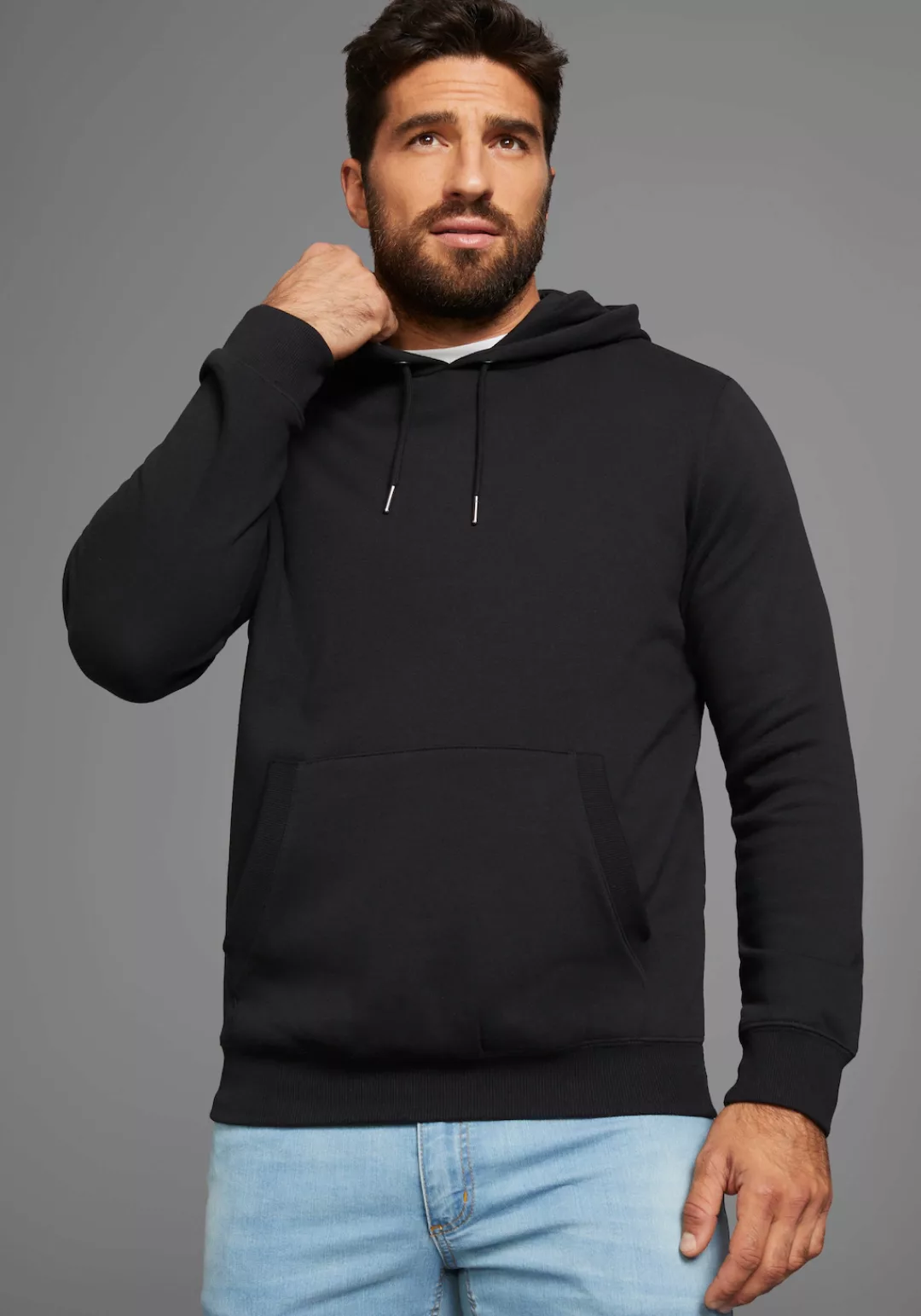 Mans World Kapuzensweatshirt, mit Kämguruhtasche günstig online kaufen