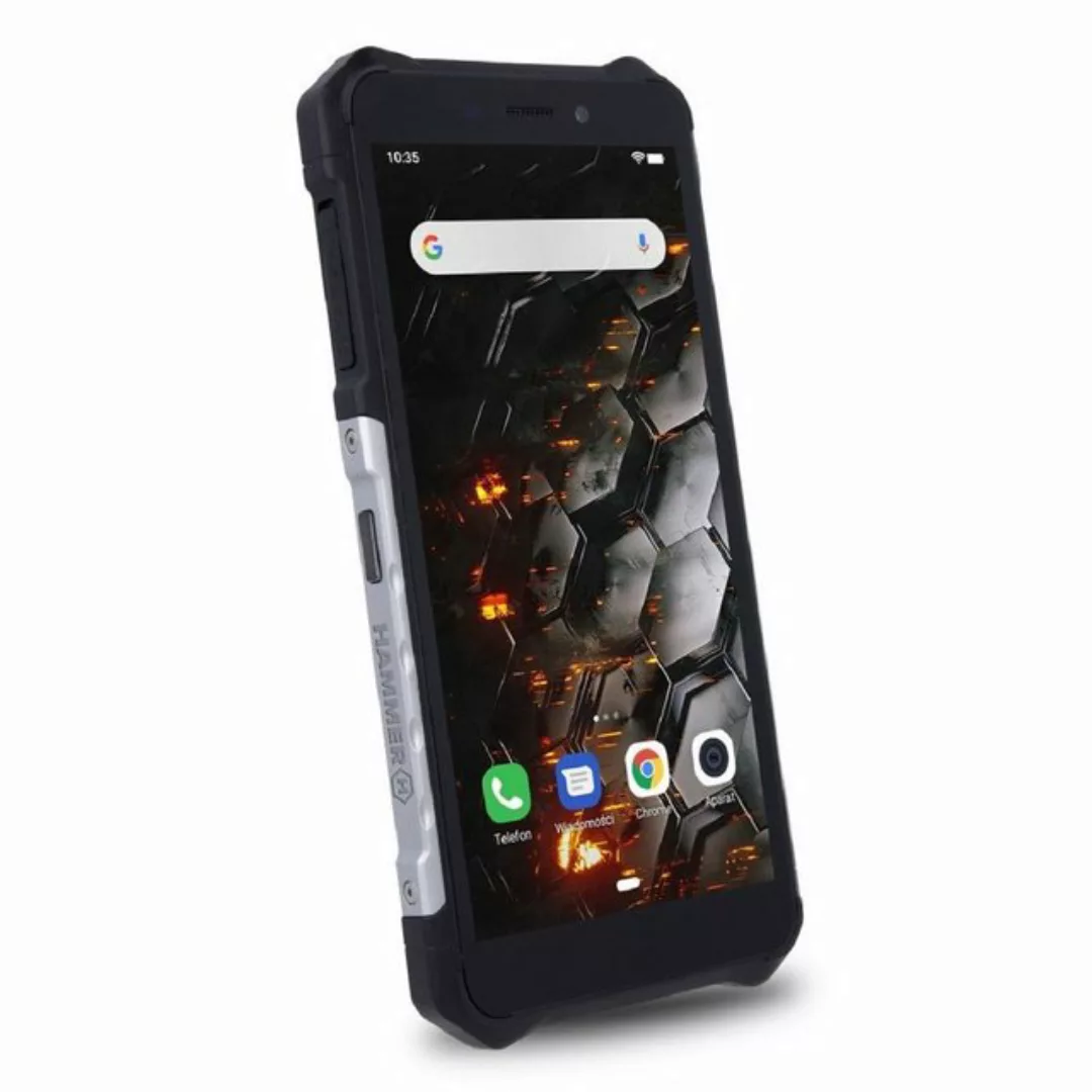 Hammer Iron 3 LTE Smartphone 5,5-Display, 5000 mAh Wasserdicht Schwarz-Silb günstig online kaufen