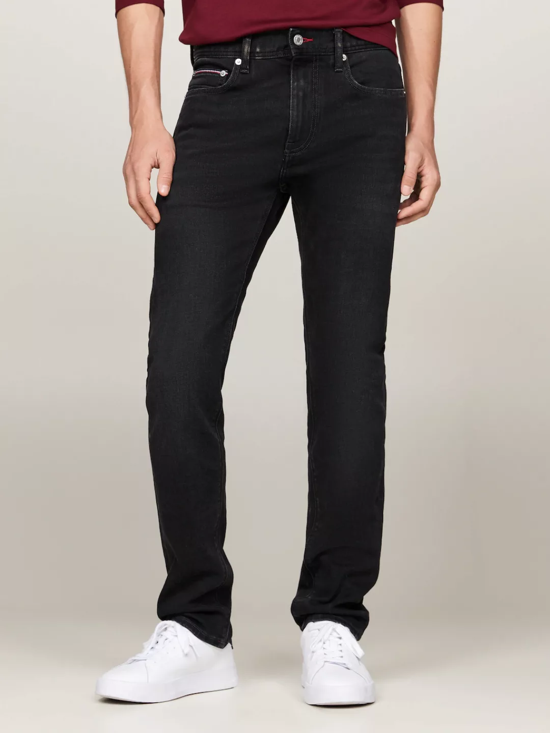 Tommy Hilfiger Slim-fit-Jeans "SLIM BLEECKER PSTR CROW BLACK" günstig online kaufen