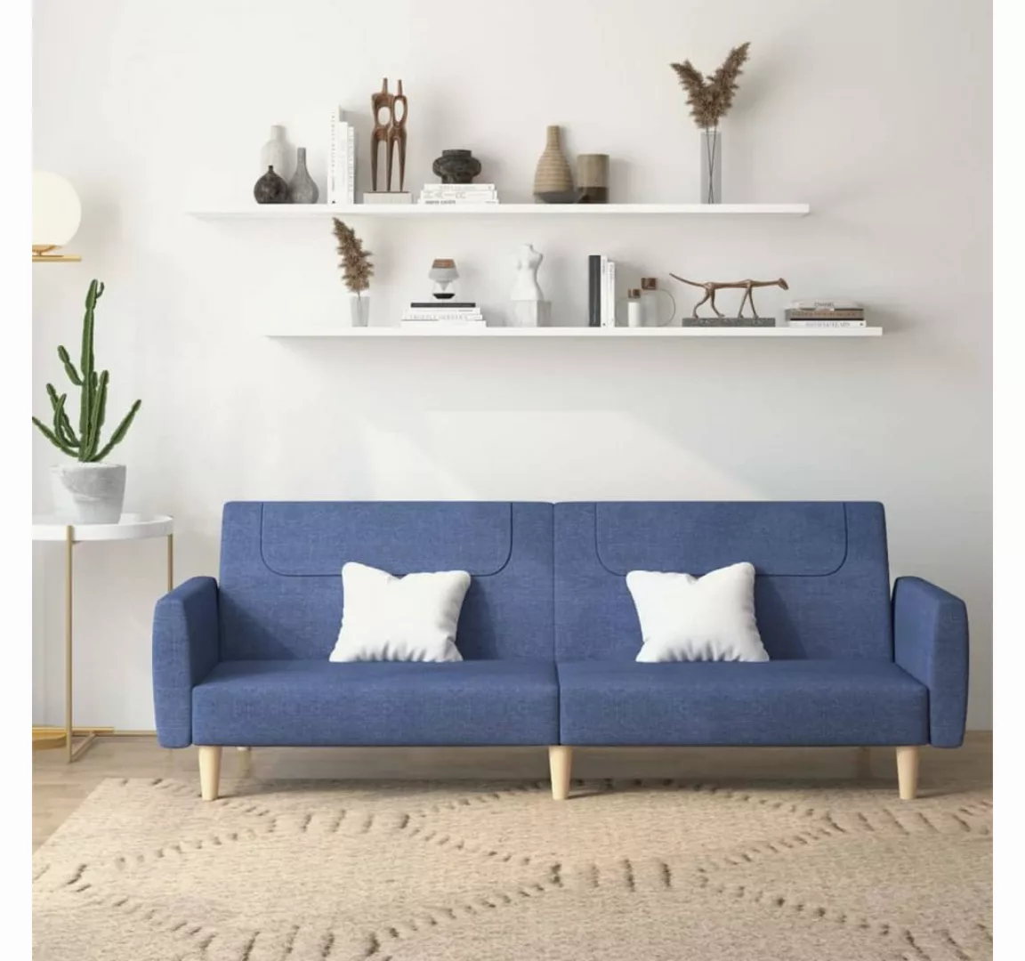 vidaXL Sofa Schlafsofa 2 Sitzer Sofa mit Schlaffunktion, Blau günstig online kaufen