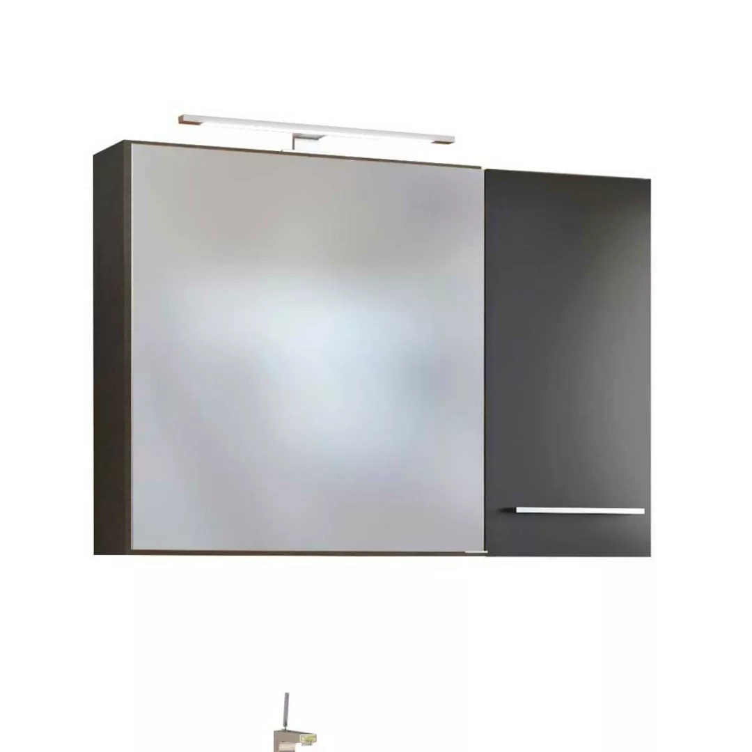 Badezimmerset in dunkel Grau und Wildeiche Dekor LED Beleuchtung (dreiteili günstig online kaufen