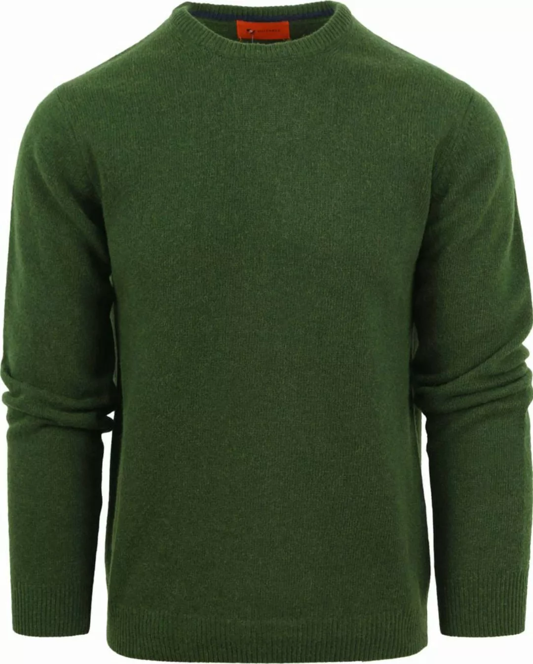 Suitable Lammwolle Pullover O-Ausschnitt Grün - Größe M günstig online kaufen
