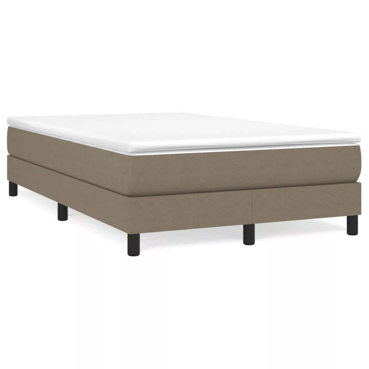 vidaXL Boxspringbett mit Matratze Taupe 120x200 cm Stoff1397376 günstig online kaufen