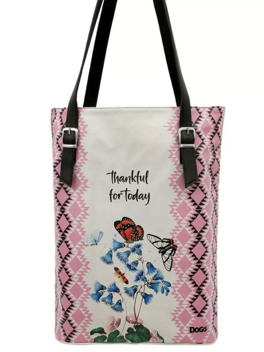 DOGO Umhängetasche "Damen Tall Bag Thankful for Today Vegan Damen Handtasch günstig online kaufen