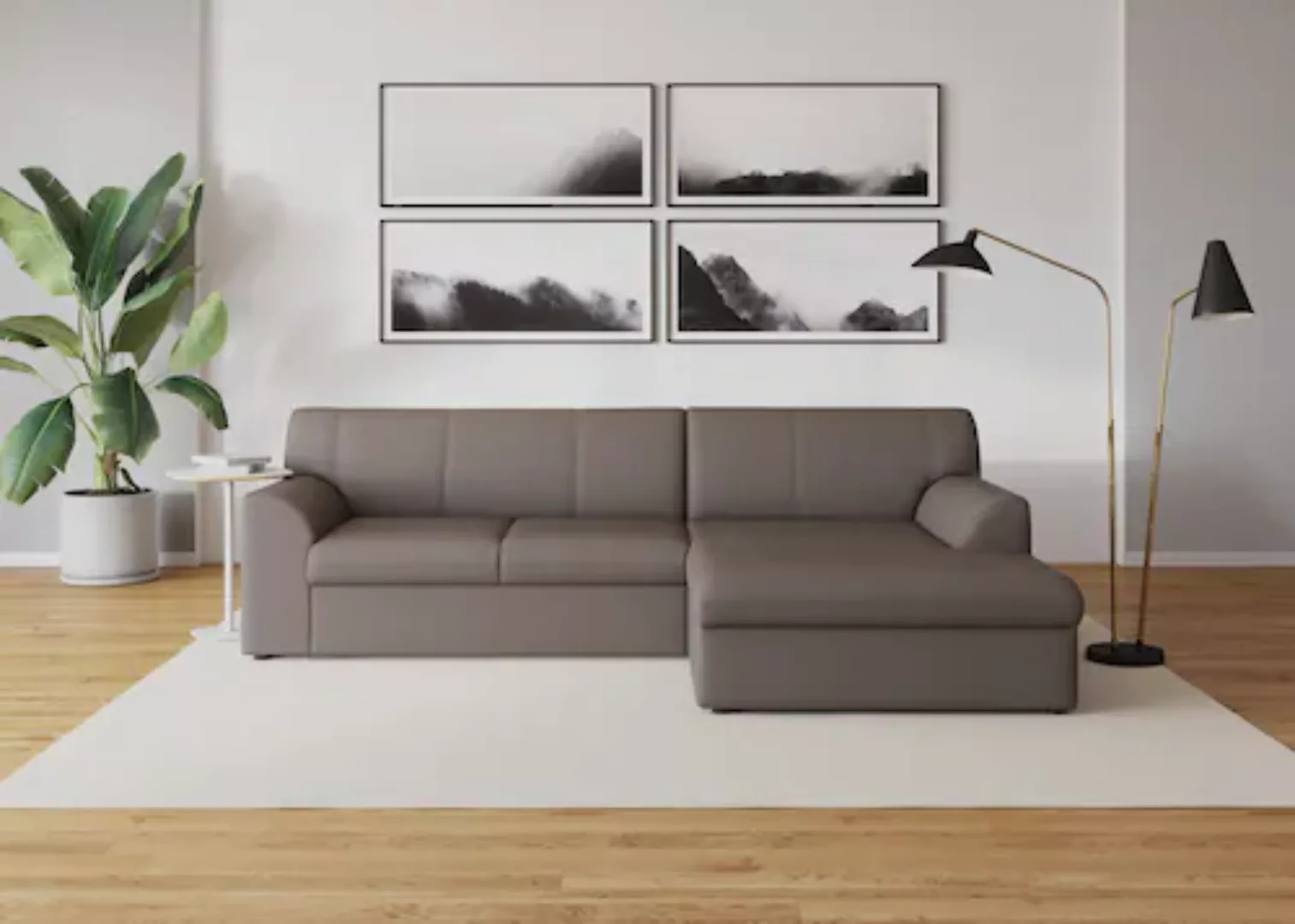 DOMO collection Ecksofa »Topper L-Form«, mit Recamiere, wahlweise mit Schla günstig online kaufen