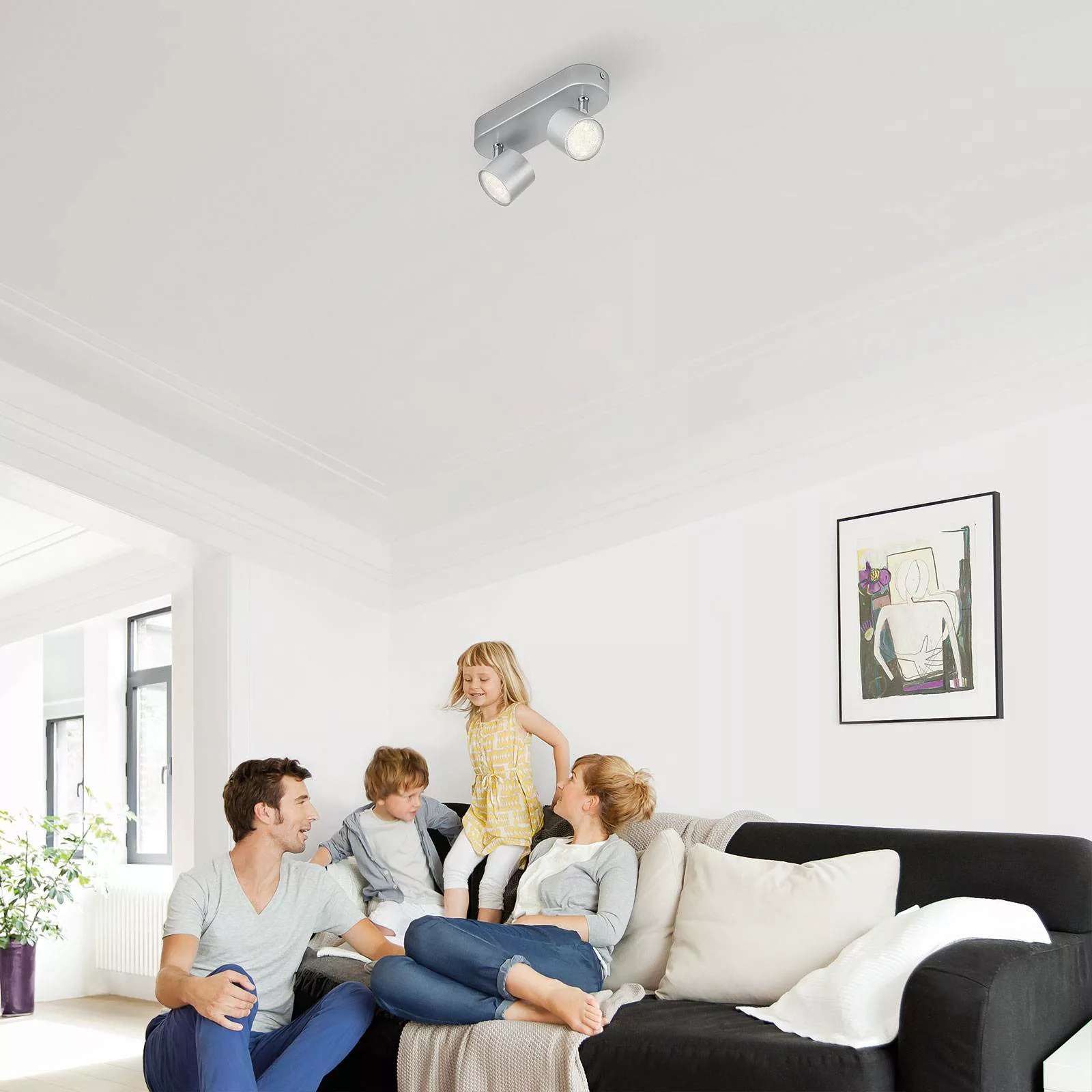 Philips Star schwenkbarer LED-Strahler grau 2flg. günstig online kaufen