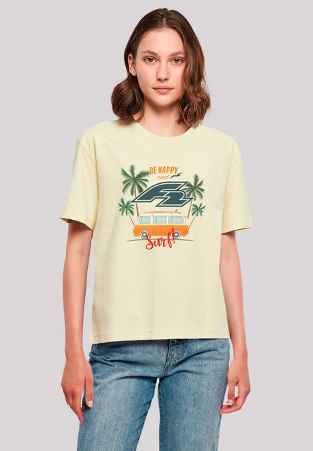 F2 T-Shirt F2 Be Happy And Surf Bulli Sommer Sommer, Surfer, Sport günstig online kaufen