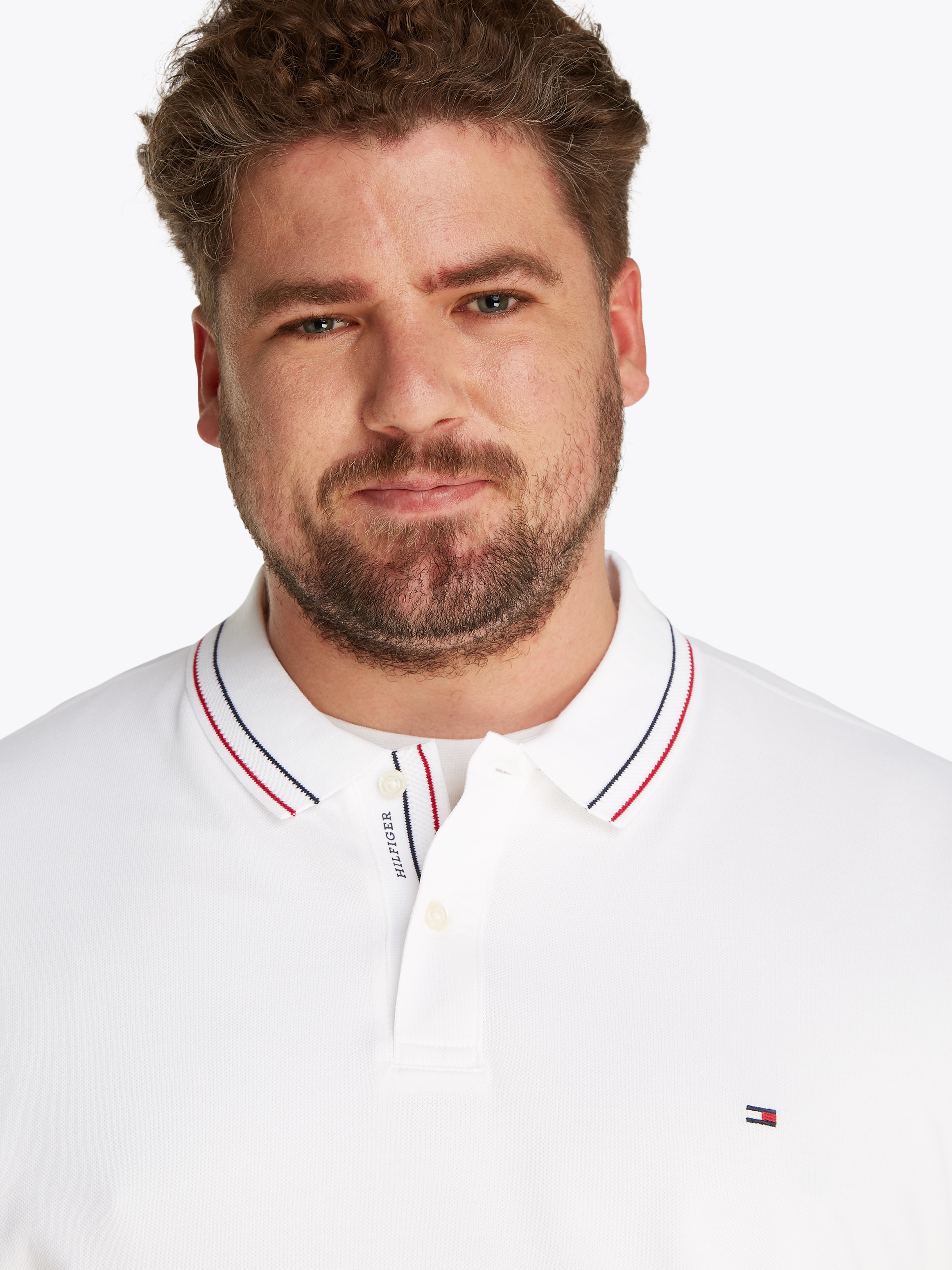 Tommy Hilfiger Big & Tall Poloshirt "BT-PLACKET INTEREST REG POLO-B", Große günstig online kaufen