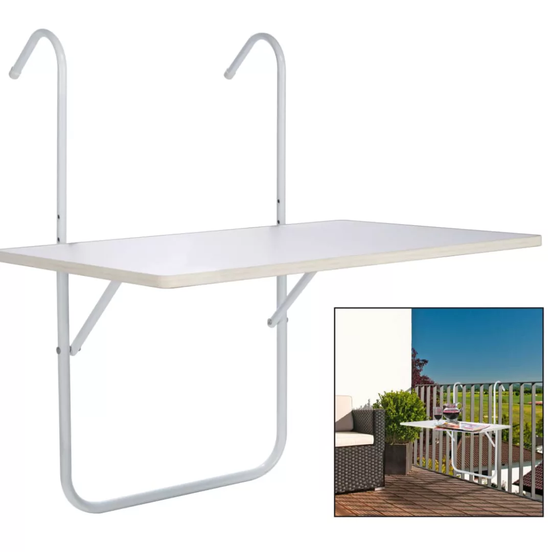 Hi Balkon-klapptisch Weiß 60 Ã 40 Ã 1,2 Cm günstig online kaufen