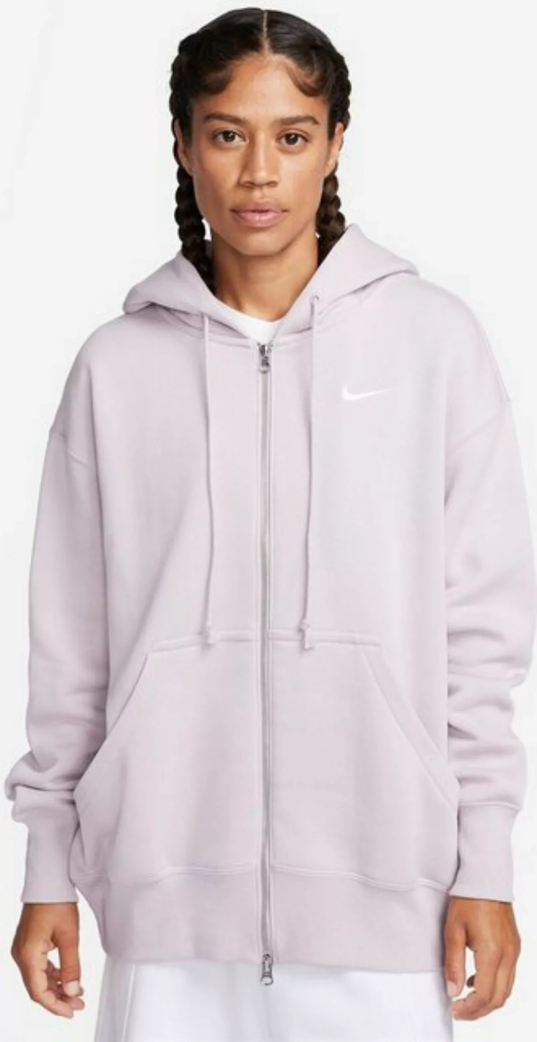 Nike Sweatjacke W NSW PHNX FLC FZ OS HOODIE PLATINUM VIOLET/SAIL günstig online kaufen