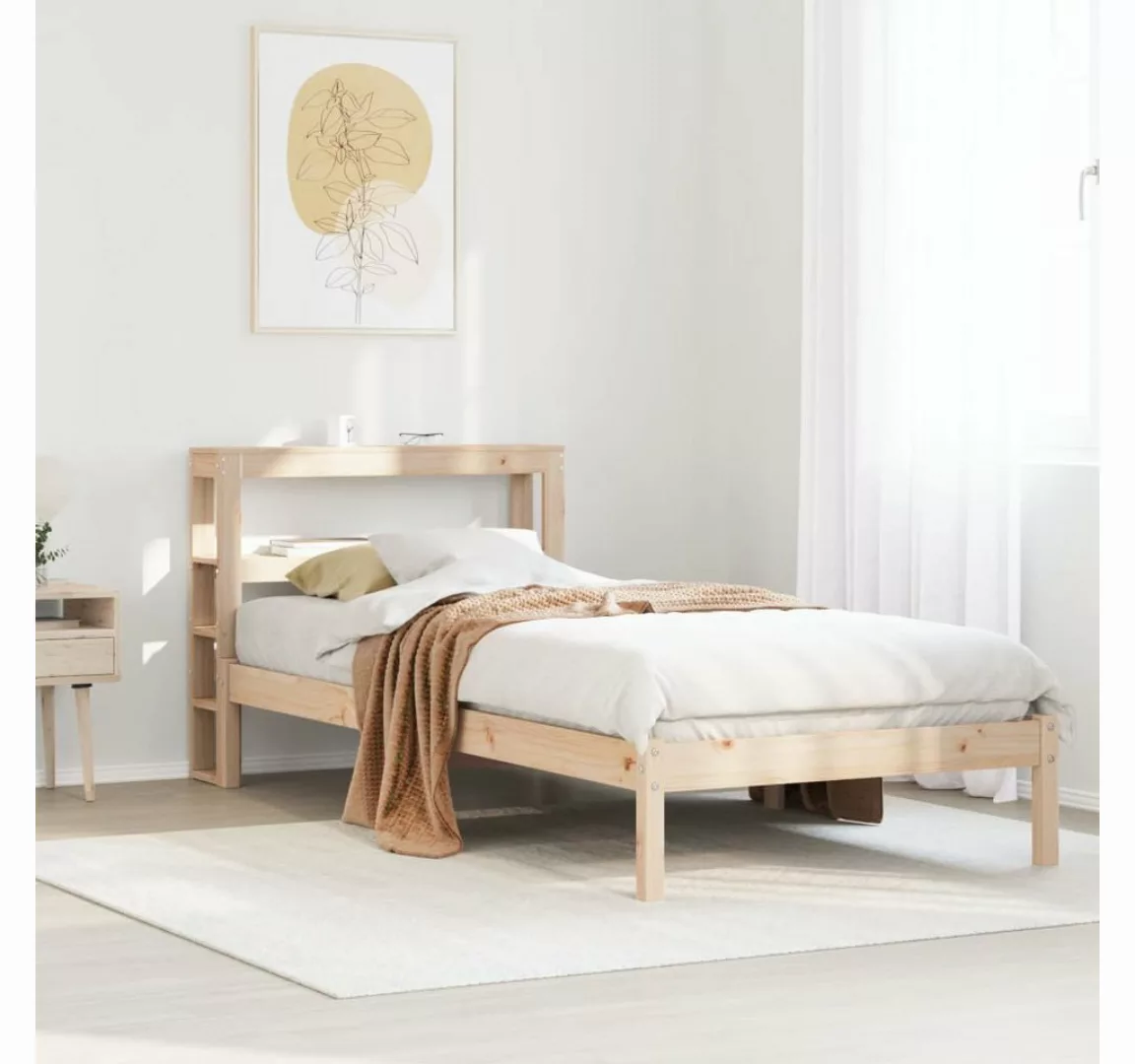 vidaXL Bett, Massivholzbett ohne Matratze 90x200 Kiefernholz günstig online kaufen