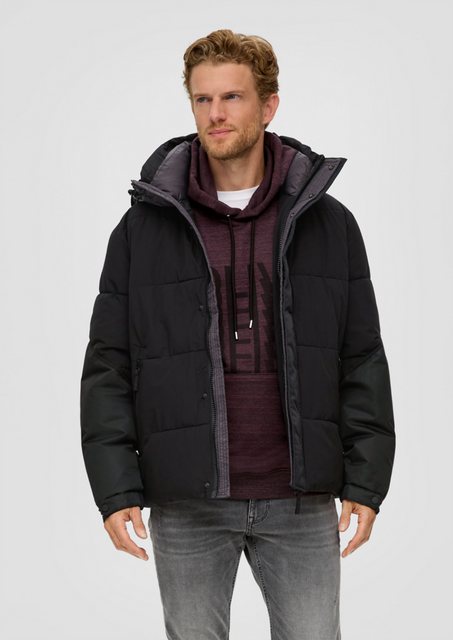 s.Oliver Allwetterjacke Steppjacke mit Kapuze Logo günstig online kaufen