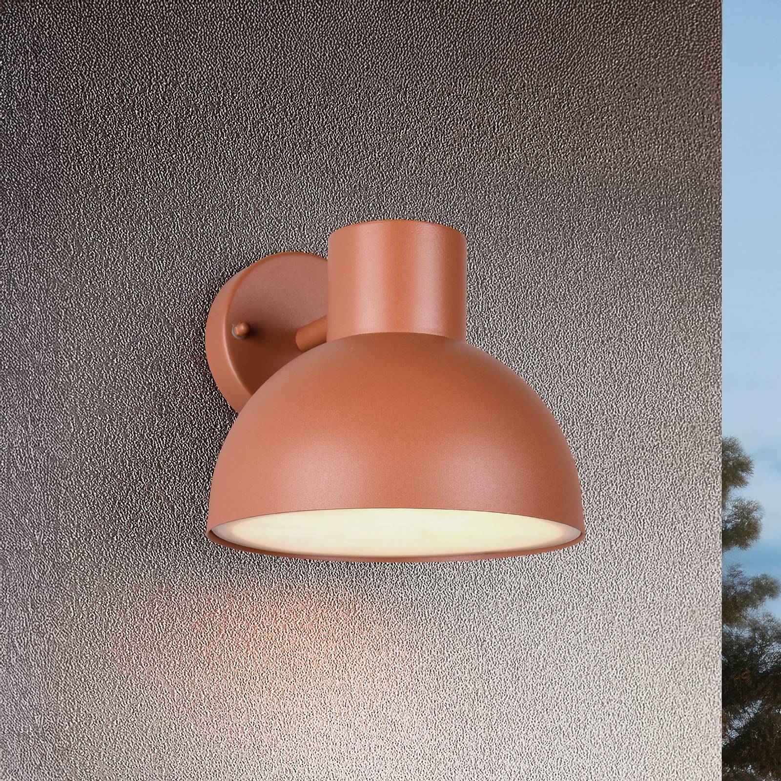 Außenwandleuchte Elbe, apricot, Aluminium-Druckguss, E27 günstig online kaufen