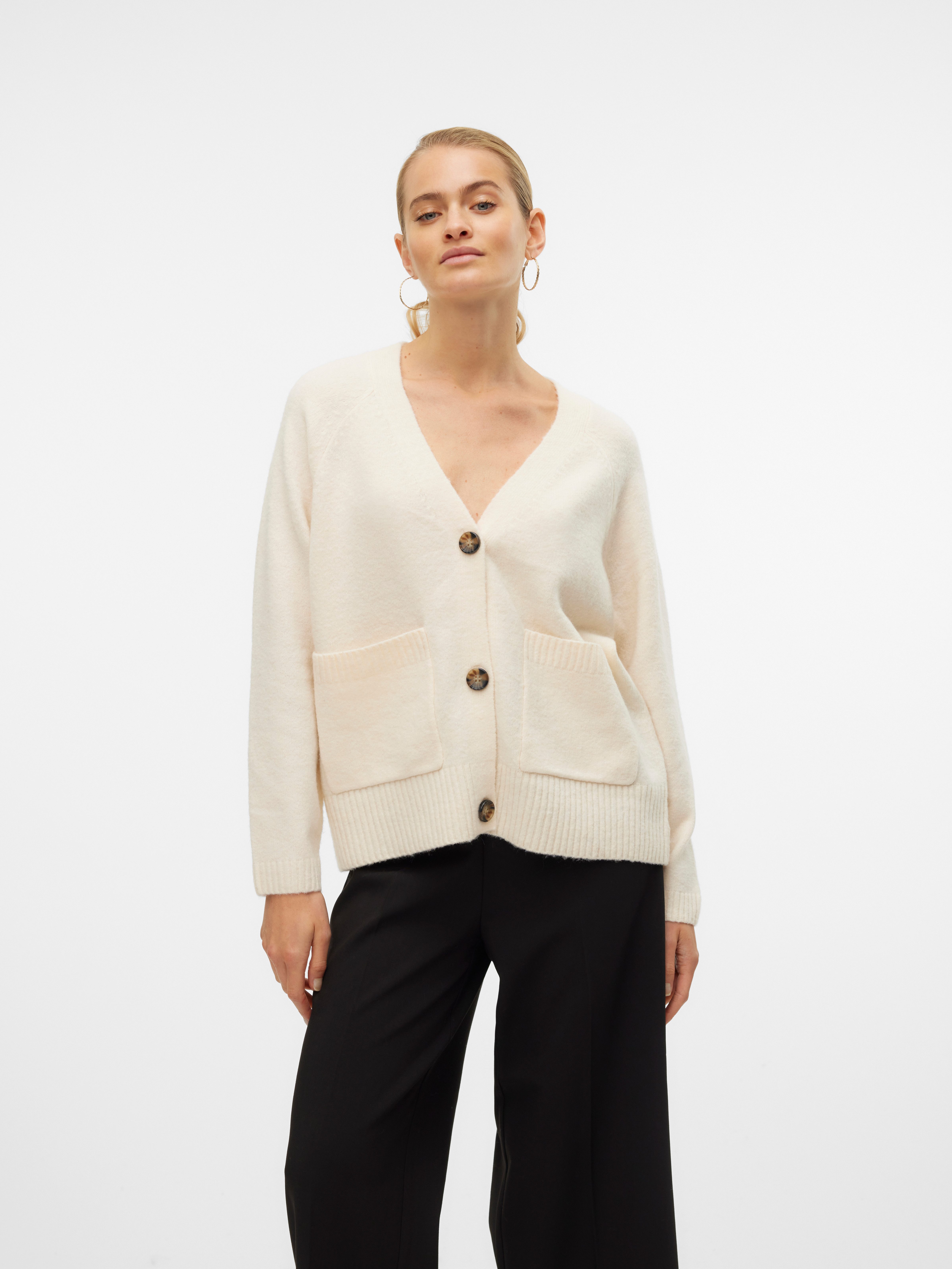 Vero Moda Strickjacke VMBOOM LS V-NECK günstig online kaufen