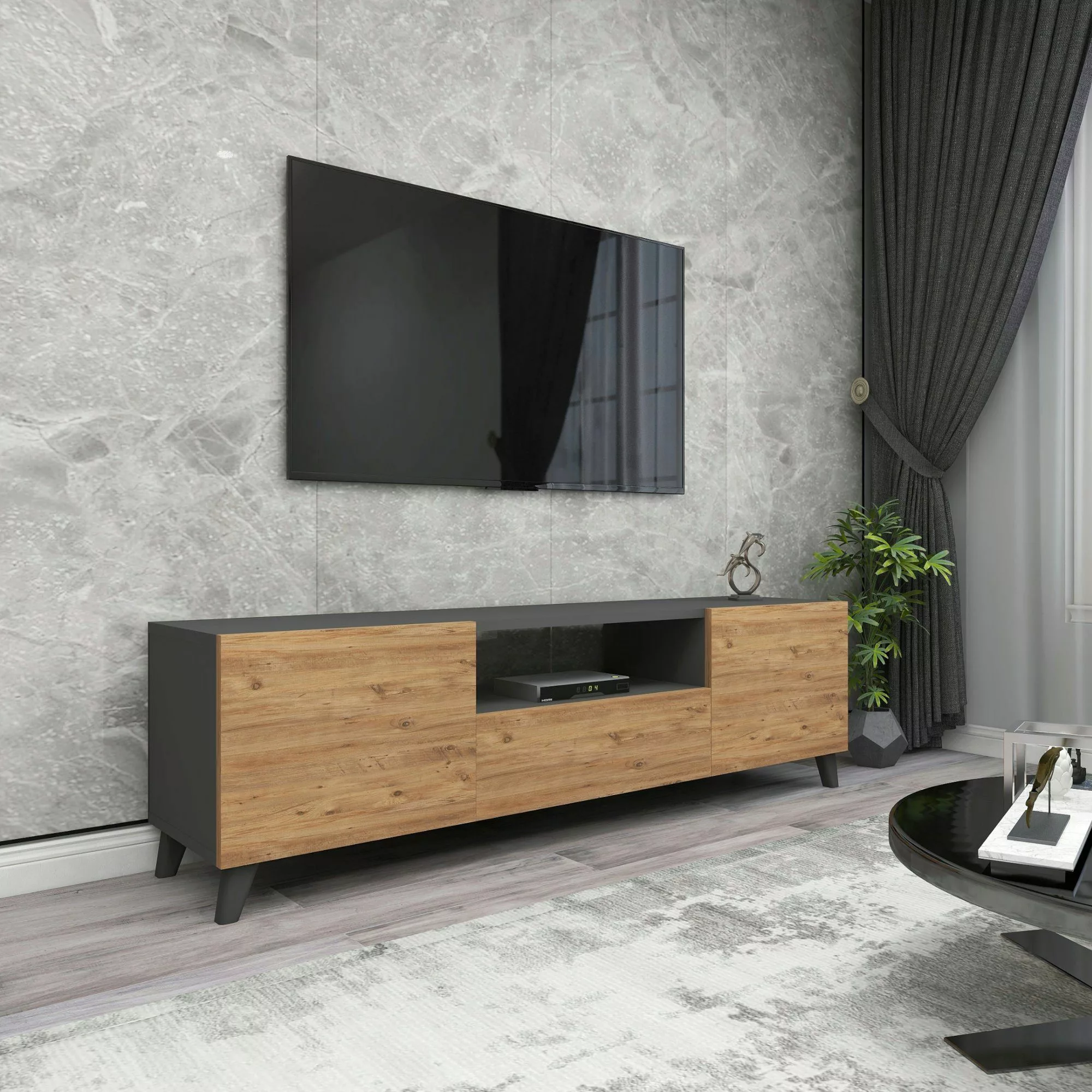 en.casa TV-Schrank »Torsby« TV Lowboard mit günstig online kaufen