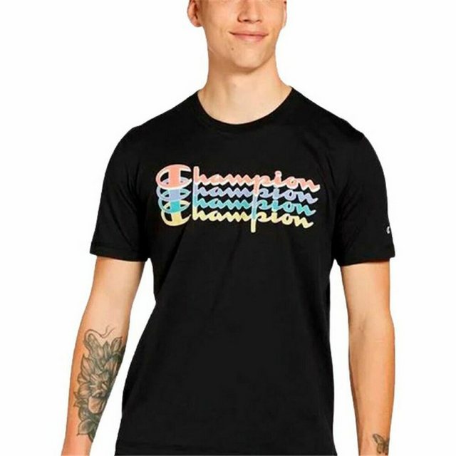 Champion T-Shirt Kurzarm-T-Shirt Champion Crewneck Schwarz günstig online kaufen