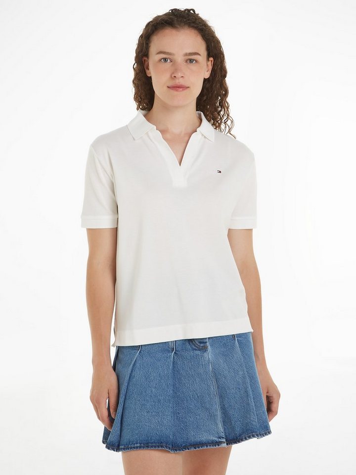 Tommy Hilfiger Poloshirt RLX OPEN PLACKET LYOCELL POLO SS mit Logostickerei günstig online kaufen