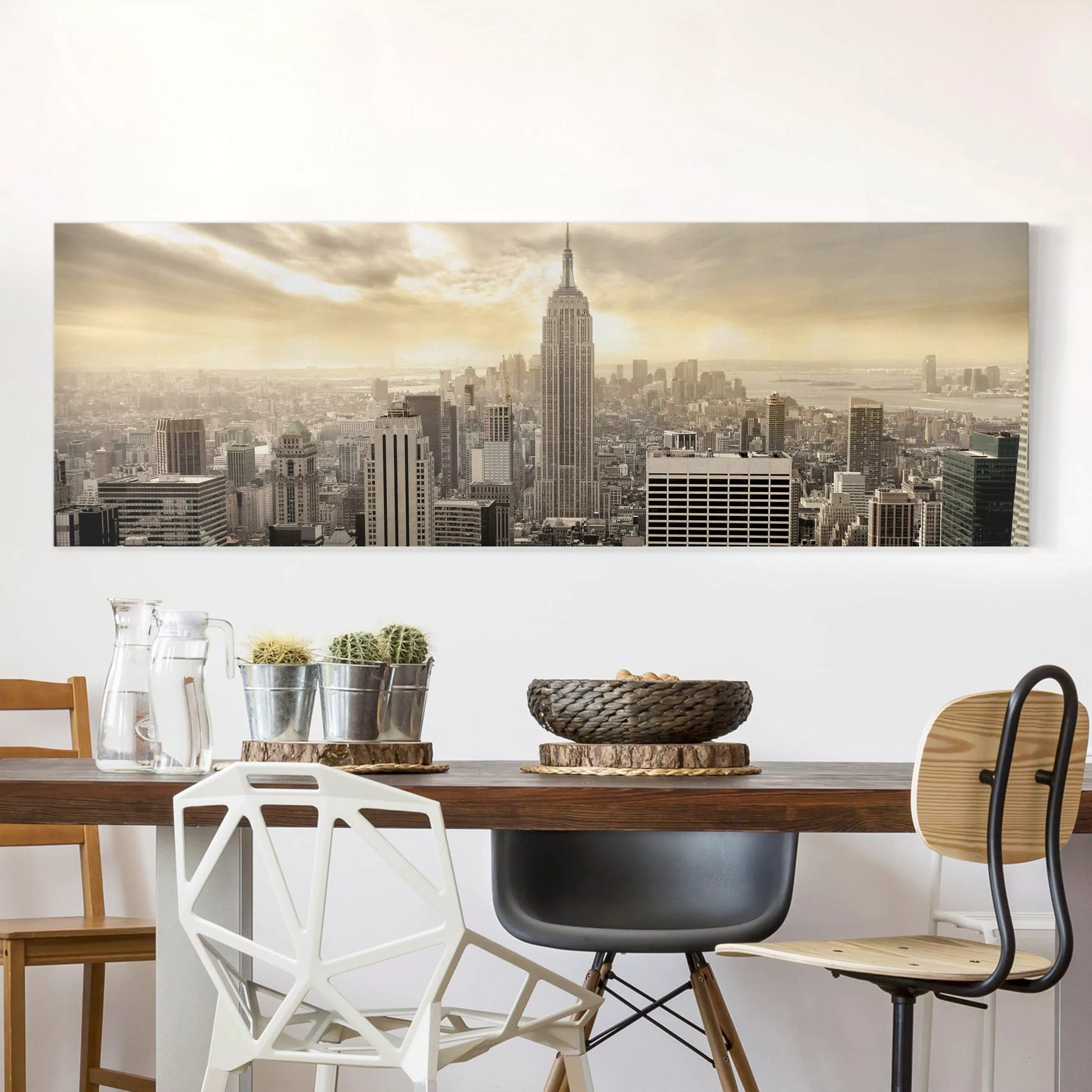 Leinwandbild New York - Panorama Manhattan Dawn günstig online kaufen