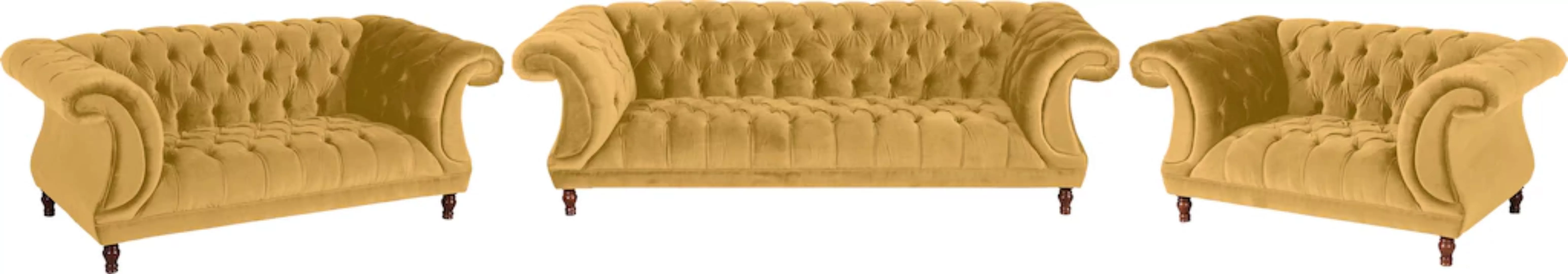 Max Winzer® Chesterfield-Sofa »Isabelle«, Knopfheftung & gedrechselten Füße günstig online kaufen