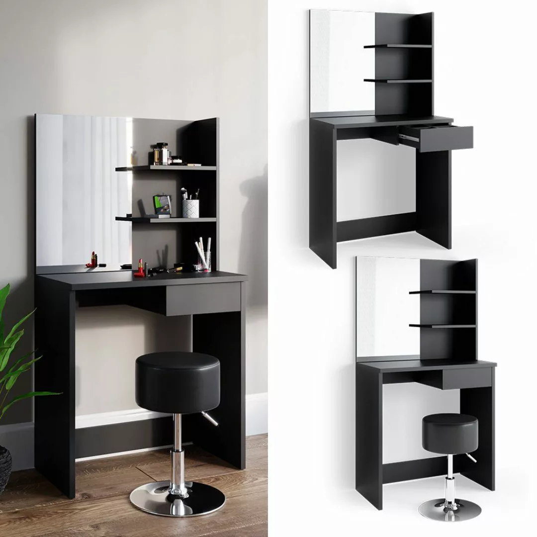 Vicco Schminktisch Dekos, Schwarz, 75 cm günstig online kaufen