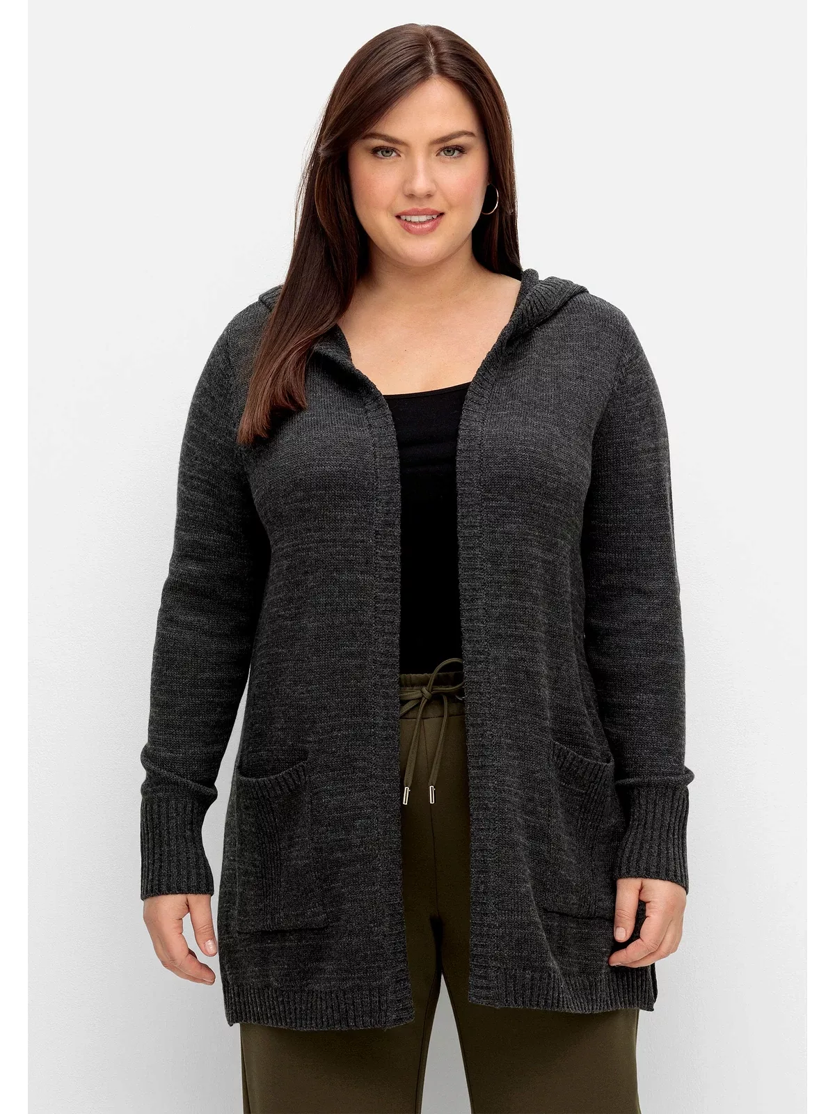 Sheego Longstrickjacke "Große Größen", mit Wolle und Kaschmir günstig online kaufen