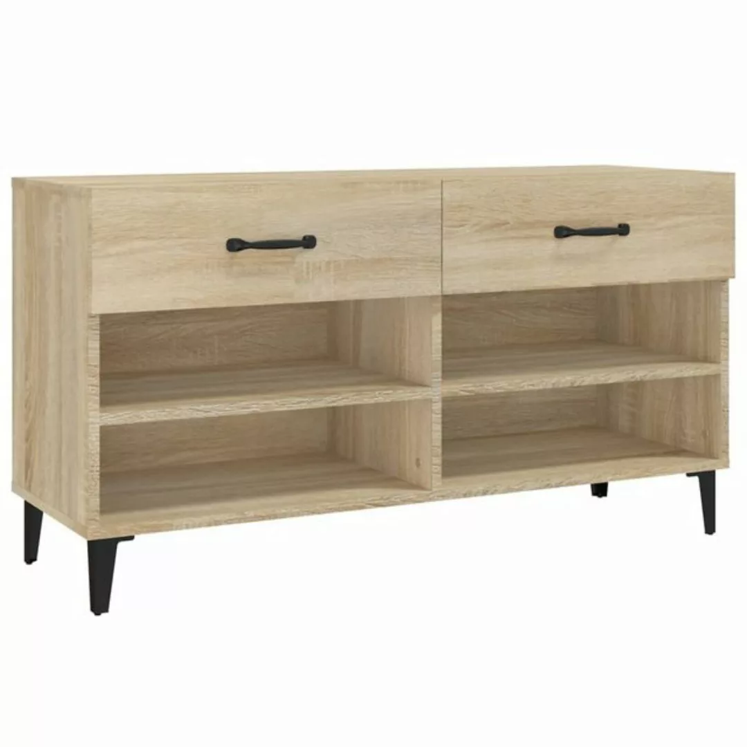 furnicato Schuhschrank Sonoma-Eiche 102x35x55 cm Holzwerkstoff günstig online kaufen