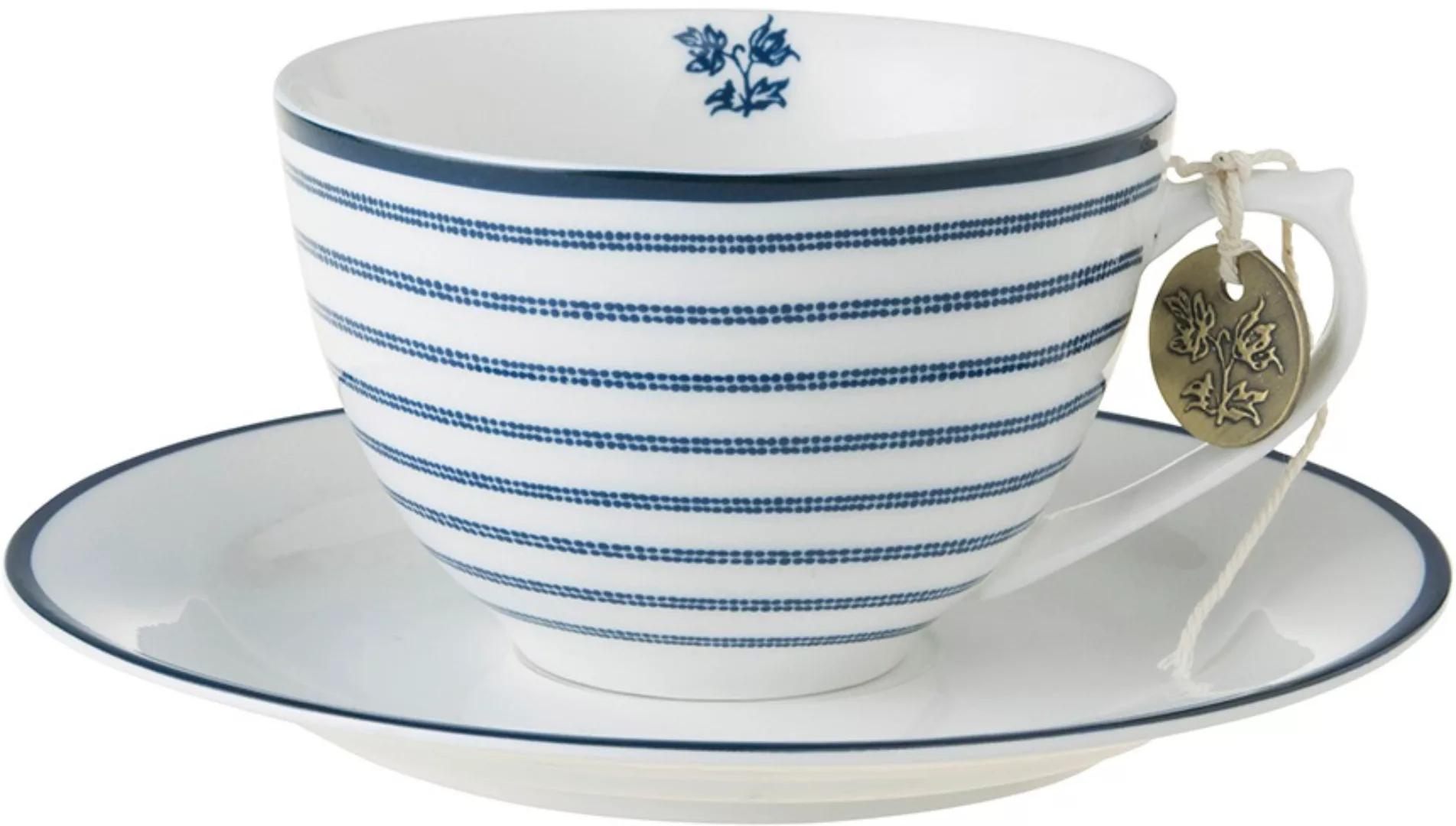 LAURA ASHLEY BLUEPRINT COLLECTABLES Cappuccinotasse »Candy Stripe«, (Set, 8 günstig online kaufen