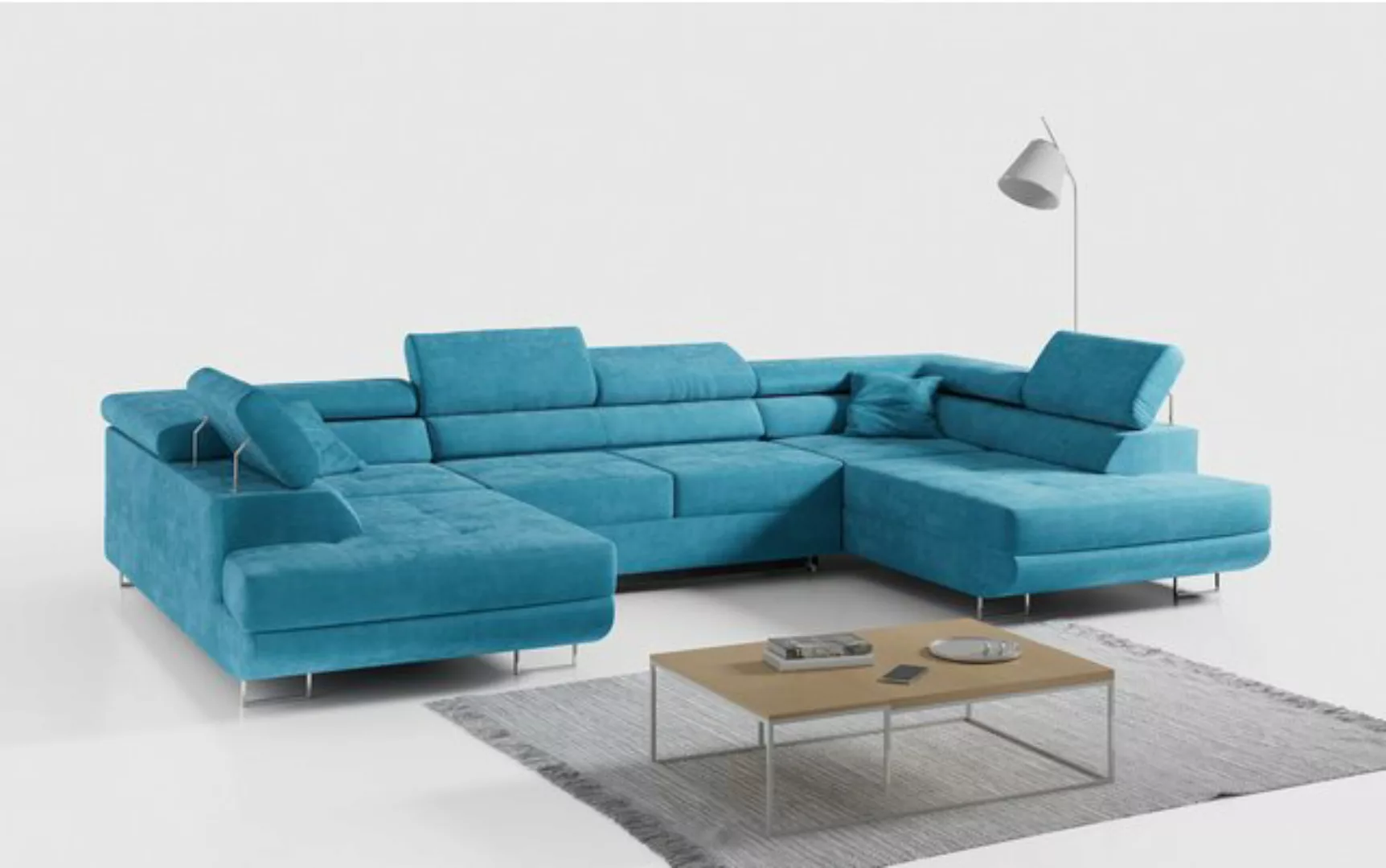 MKS MÖBEL Ecksofa GUSTAW U, Wohnzimmer - Wohnlandschaft, U-Form Couch mit S günstig online kaufen