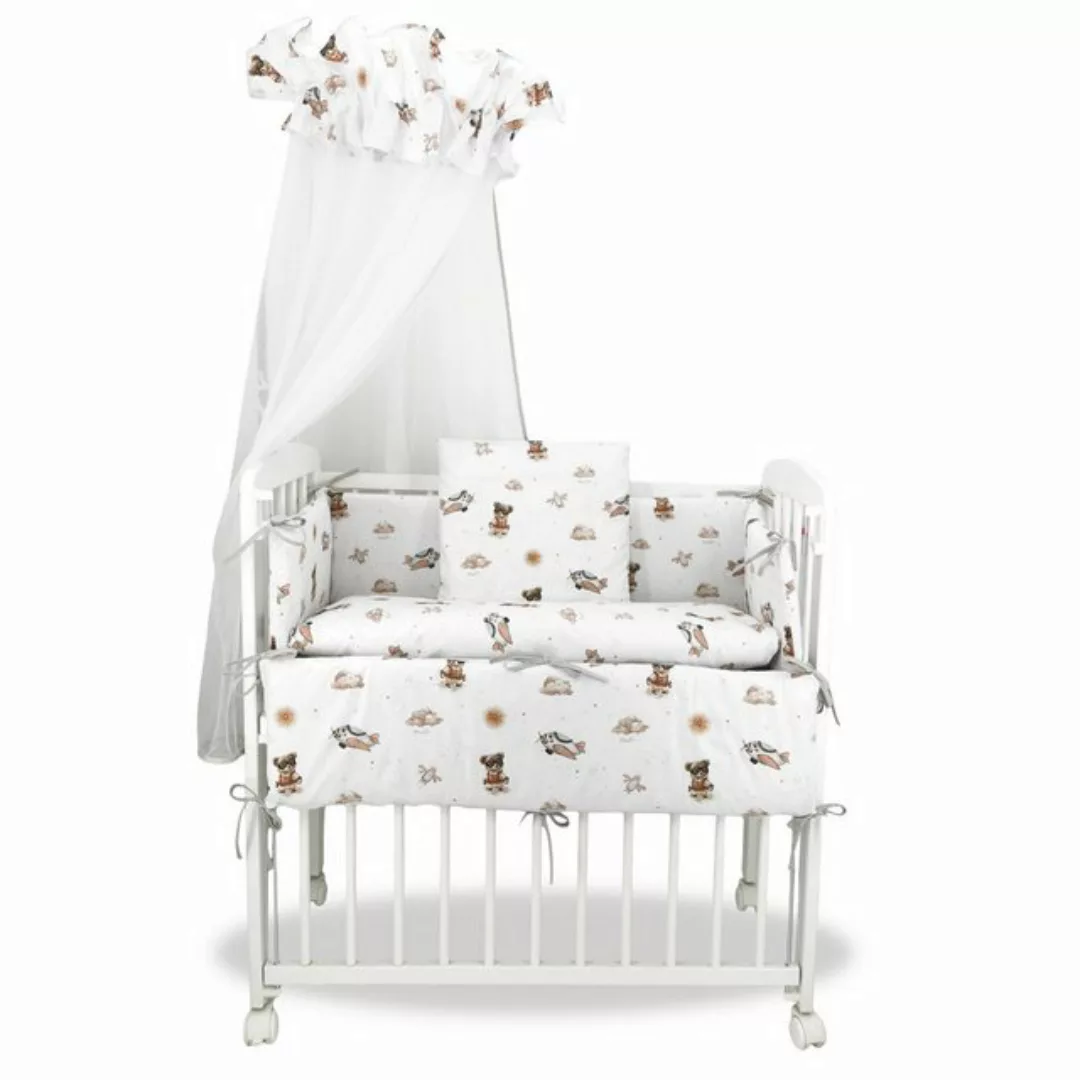 Baby-Delux Beistellbett Babybett Teddy Pilot Beige, Stillbett 90x40 weiß hö günstig online kaufen