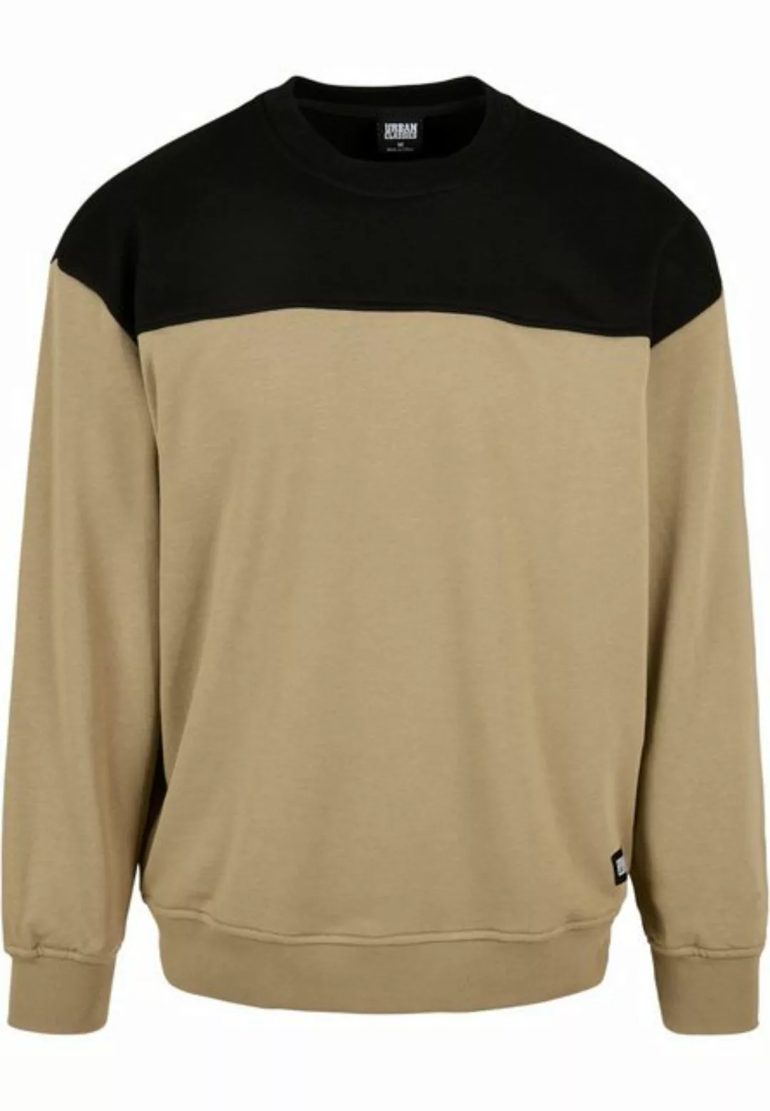 URBAN CLASSICS Rundhalspullover Urban Classics Herren Upper Block Crewneck günstig online kaufen