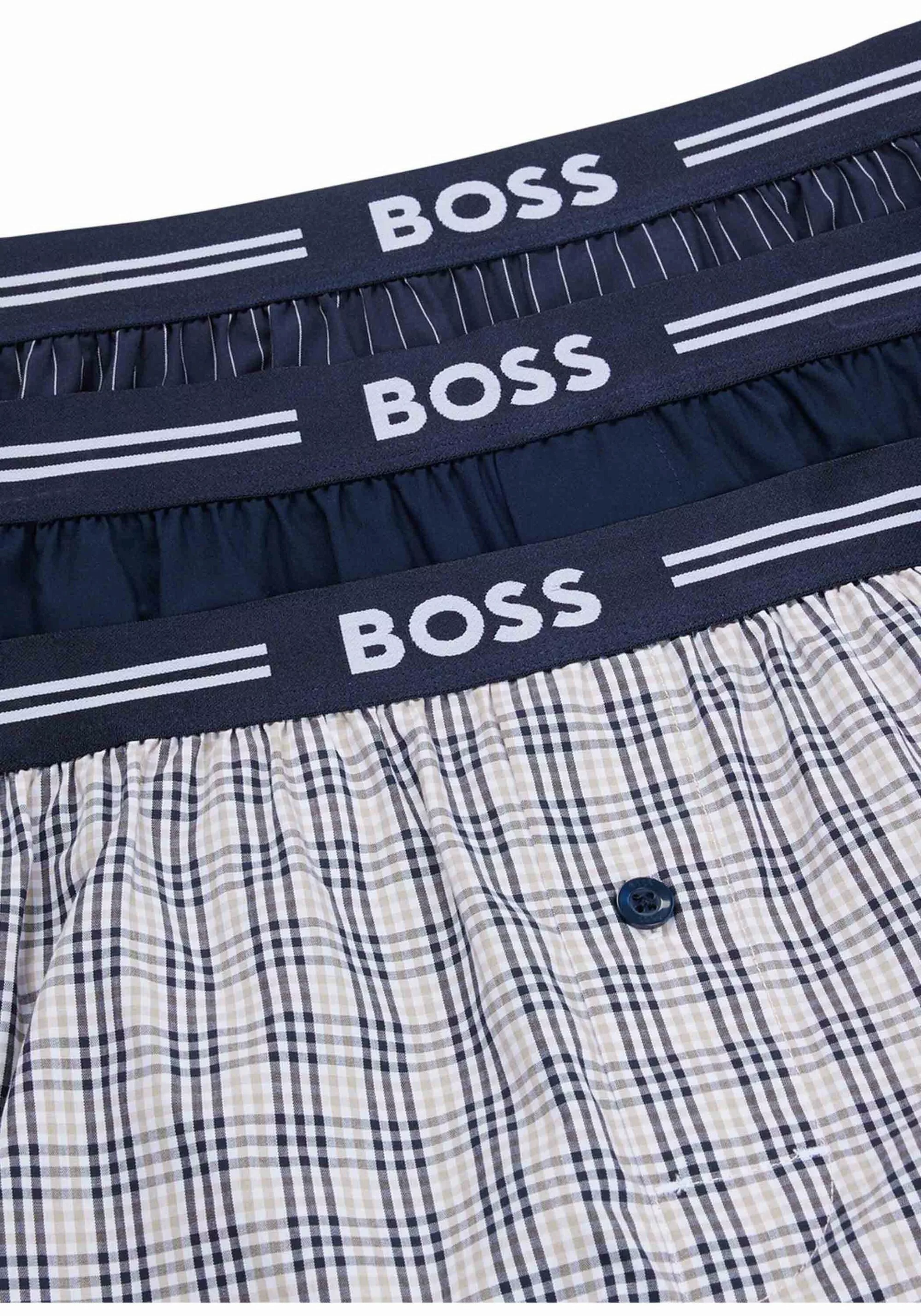 BOSS Boxershorts "3P Woven Boxer", (Packung, 3 St., 3er Pack), mit Eingriff günstig online kaufen