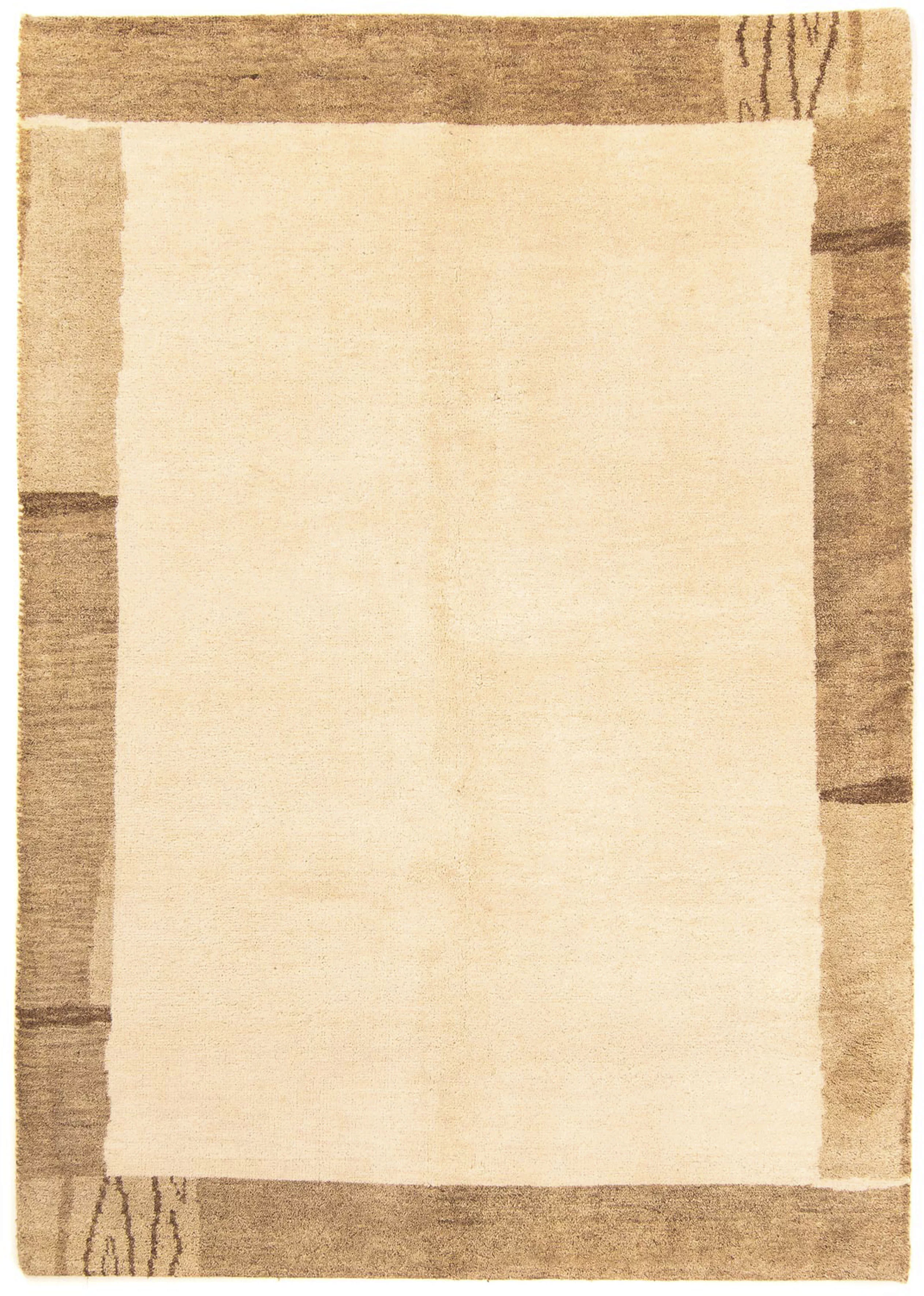 morgenland Wollteppich »Gabbeh - Indus - 202 x 144 cm - beige«, rechteckig, günstig online kaufen