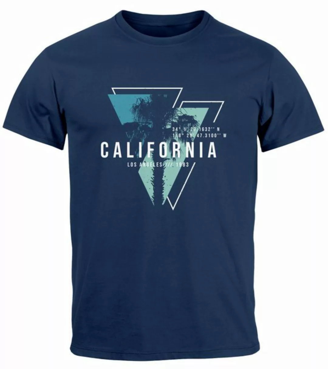 Neverless Print-Shirt Herren T-Shirt California Los Angeles Surfing Motiv S günstig online kaufen