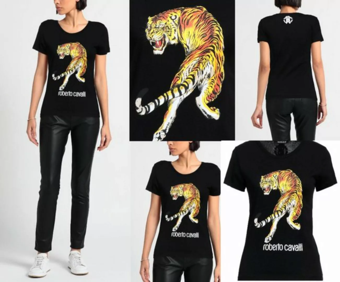 roberto cavalli Print-Shirt Roberto Cavalli FIRENZE TIGER LOGO RC PRINT LUX günstig online kaufen
