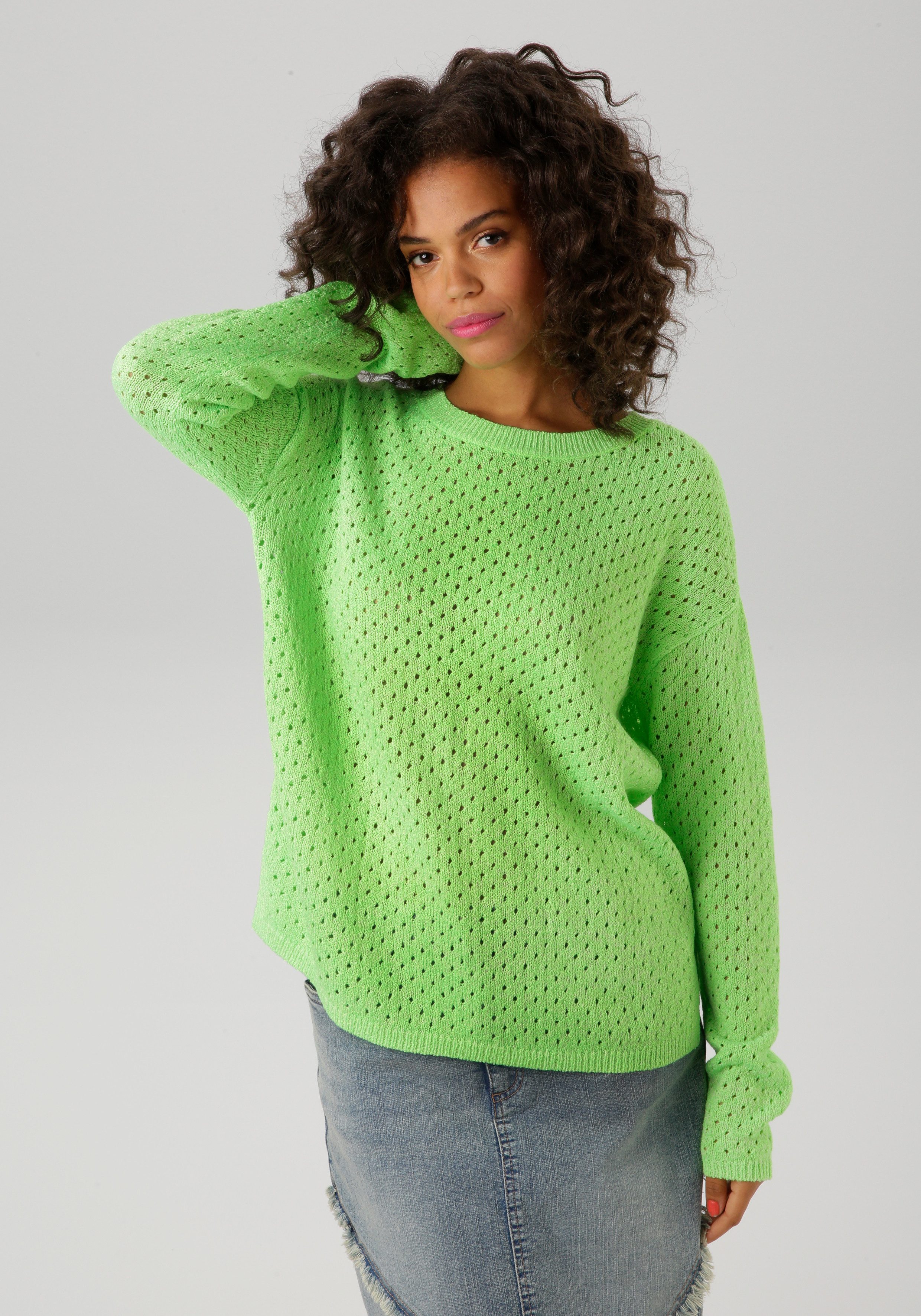 Aniston CASUAL Strickpullover, aus effektvollem Melange-Garn günstig online kaufen