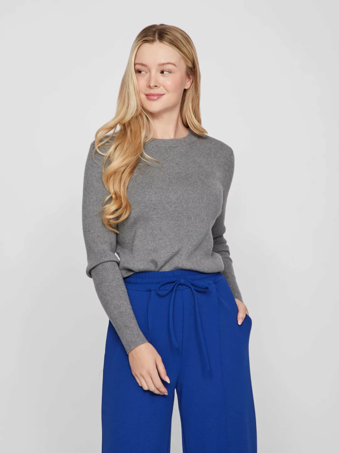 Vila Rundhalspullover "VICOMFY O-NECK L/S KNIT TOP/SU - NOOS" günstig online kaufen