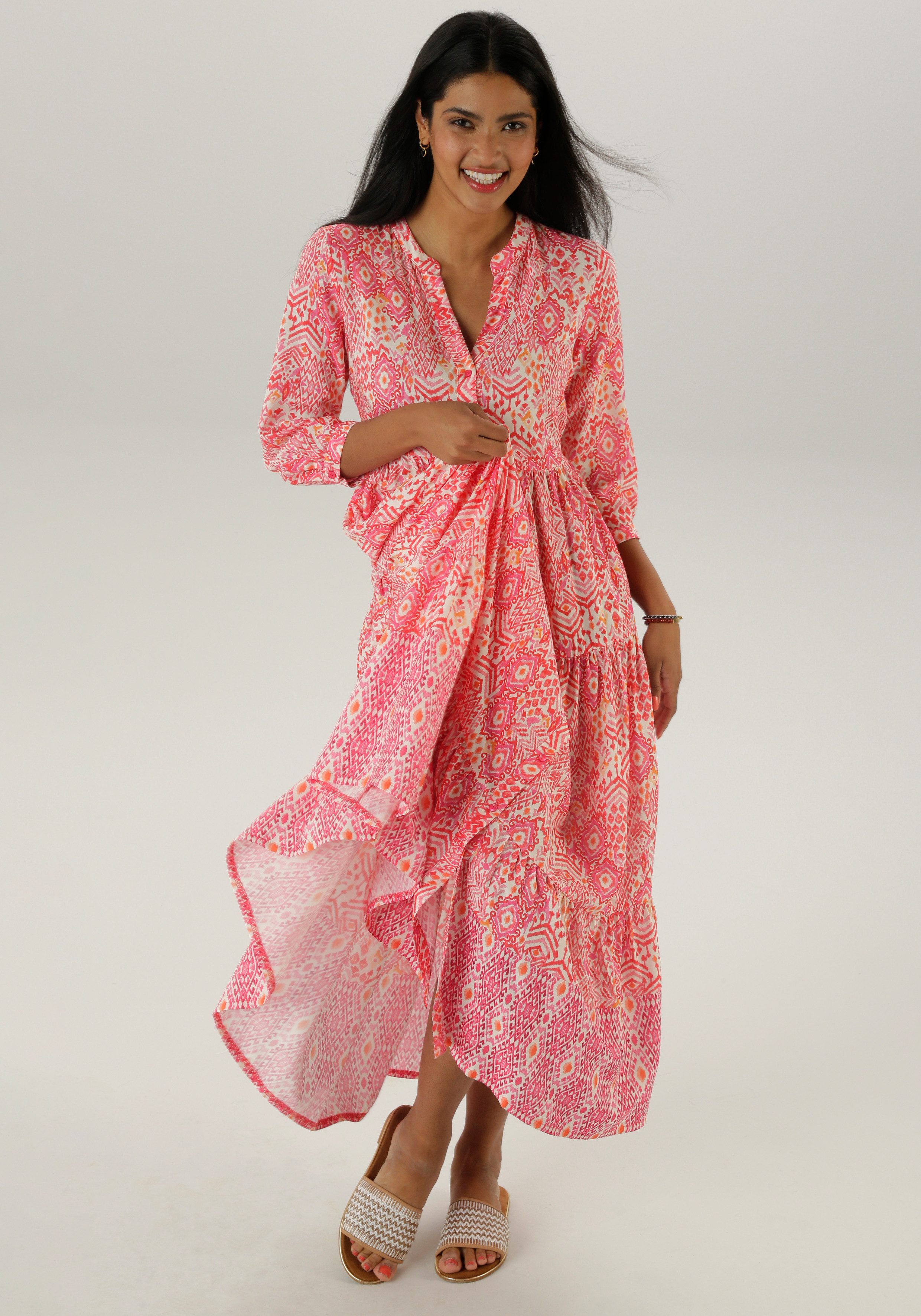 Aniston SELECTED Maxikleid mit frisch sommerlicher günstig online kaufen