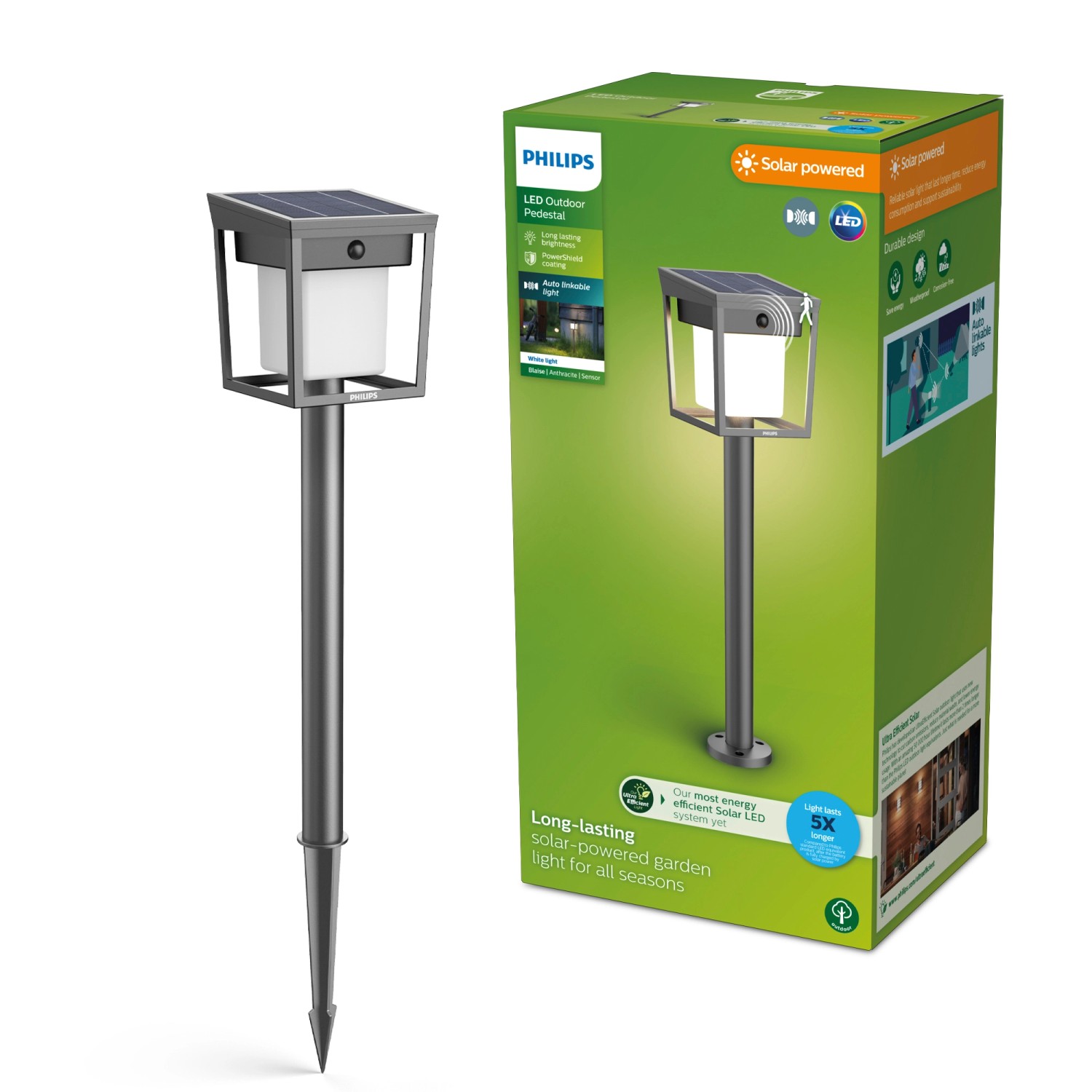 Philips Sockelleuchte Blaise Solar Anthrazit günstig online kaufen