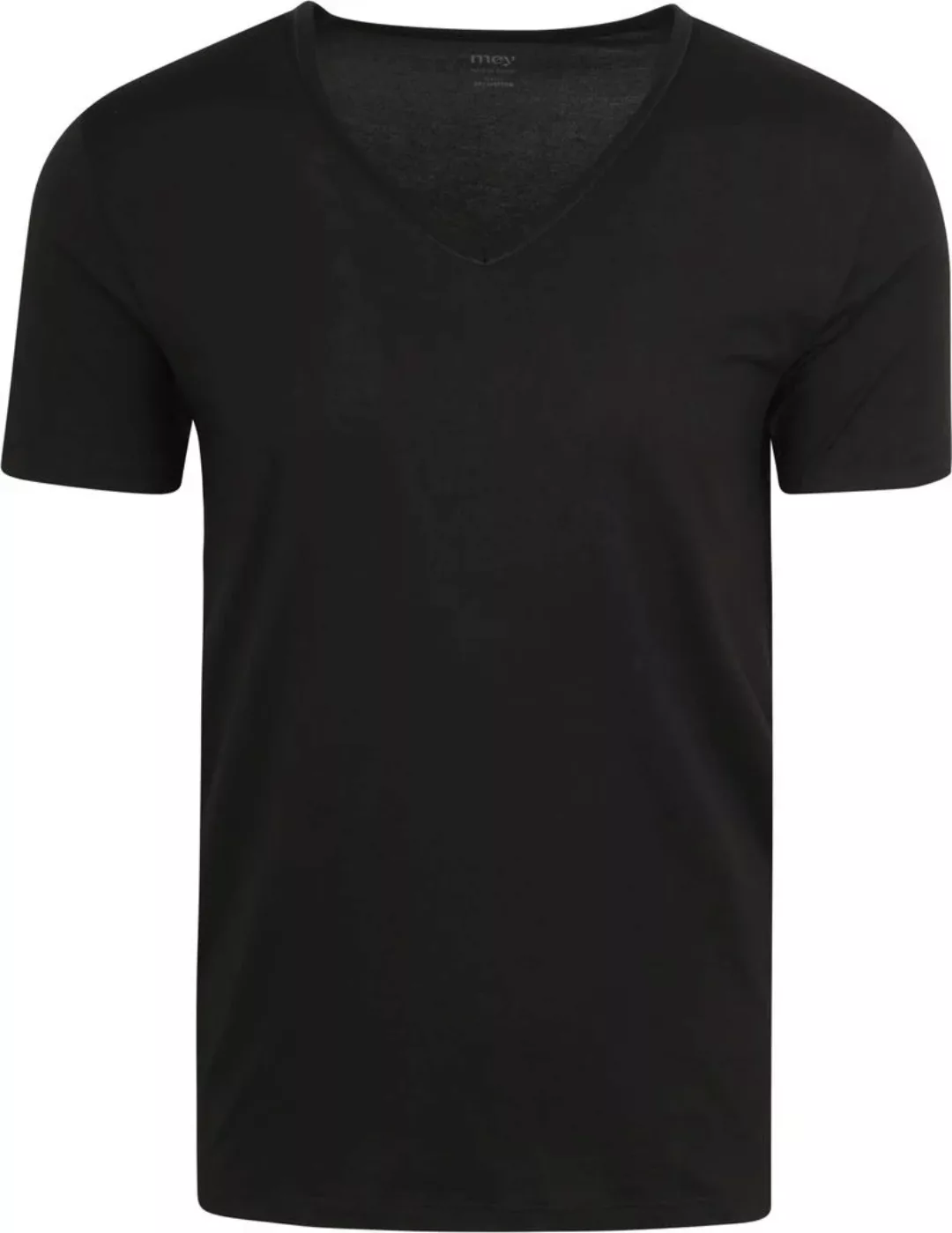 Mey V-Ausschnitt Dry Cotton T-Shirt Schwarz - Größe 4XL günstig online kaufen