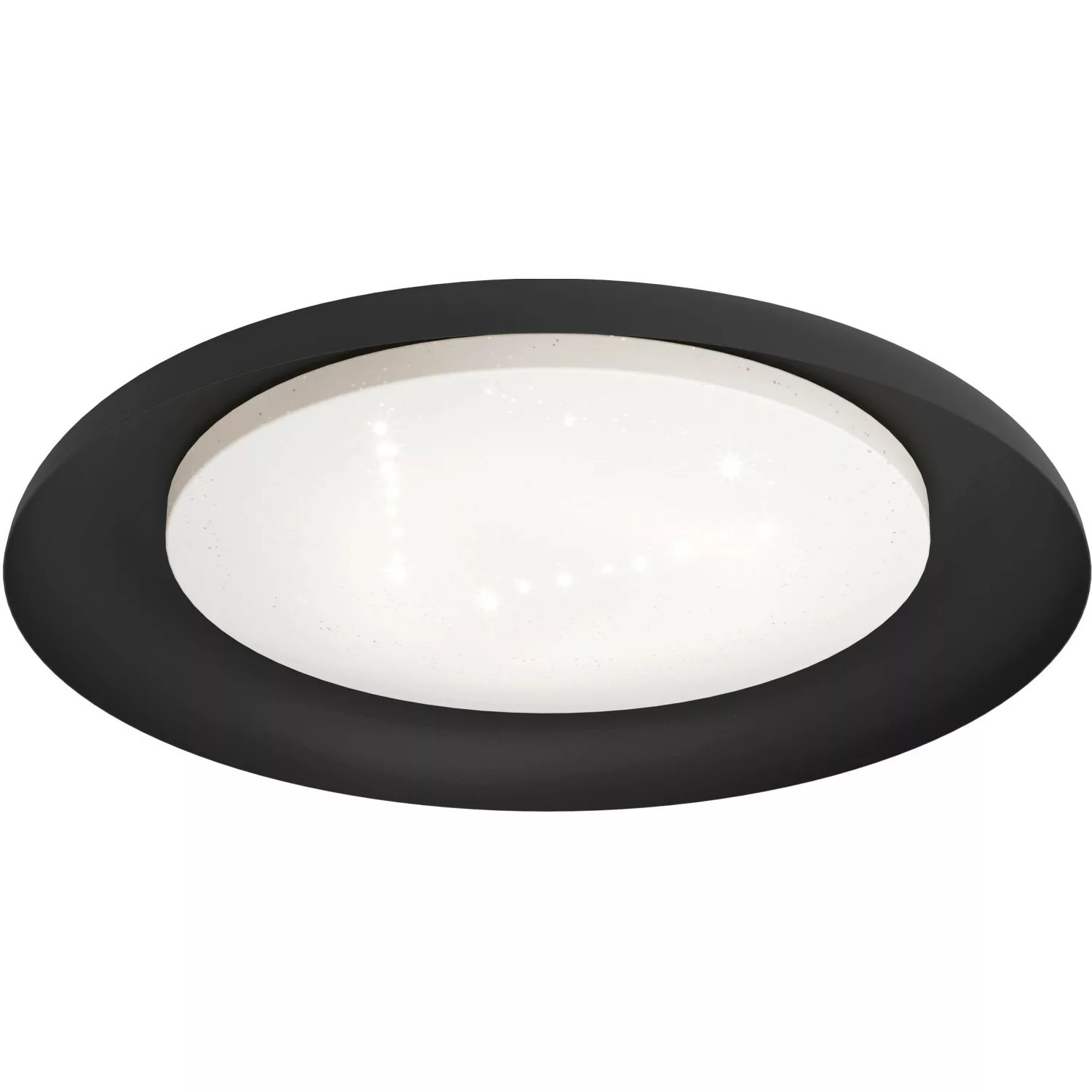 Eglo LED-Deckenleuchte Penjamo mit Kristalleffekt Ø 46,5 cm Schwarz-Weiß günstig online kaufen