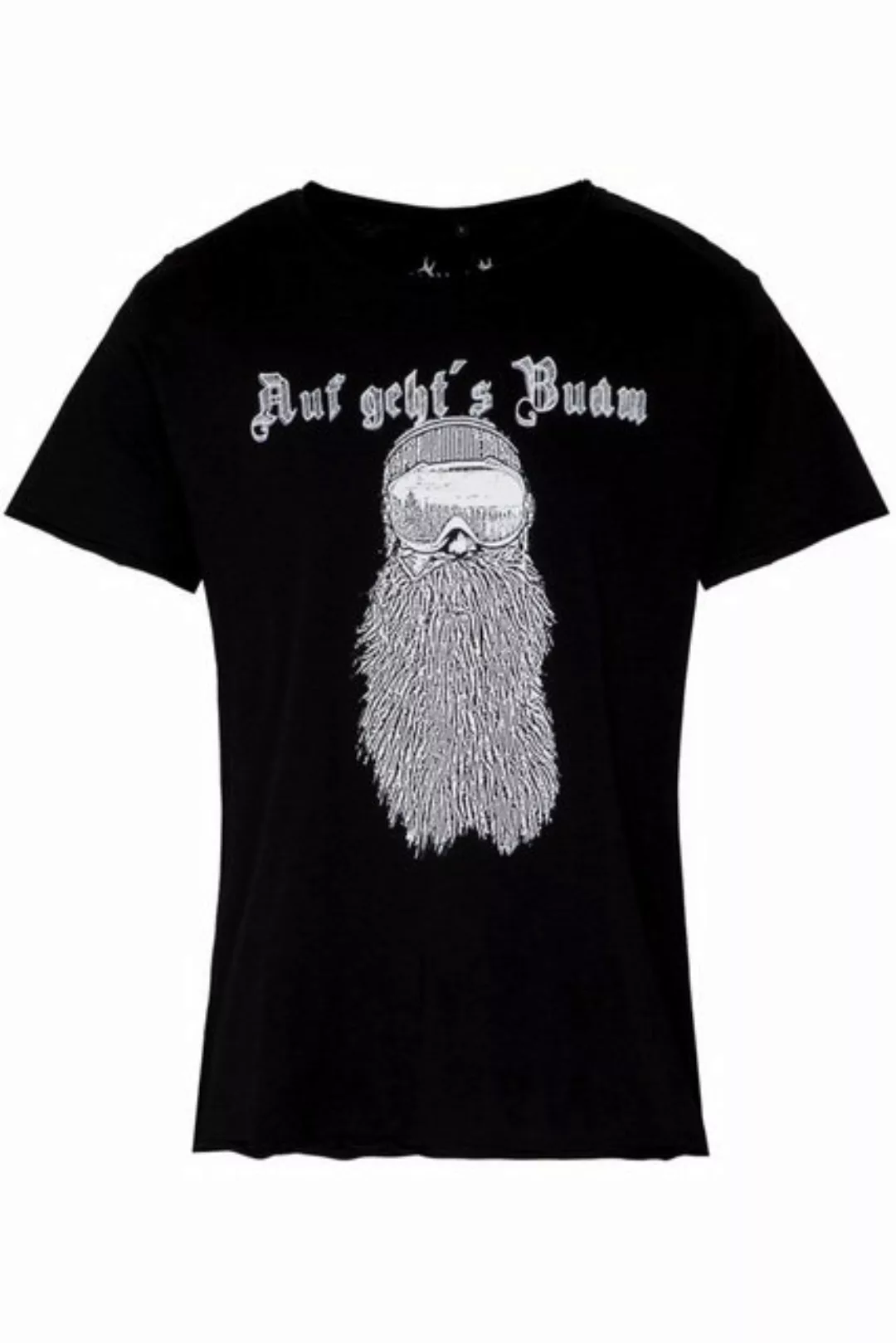 Hangowear Trachtenshirt Trachtenshirt Herren - AUF GEHT´S - schwarz günstig online kaufen