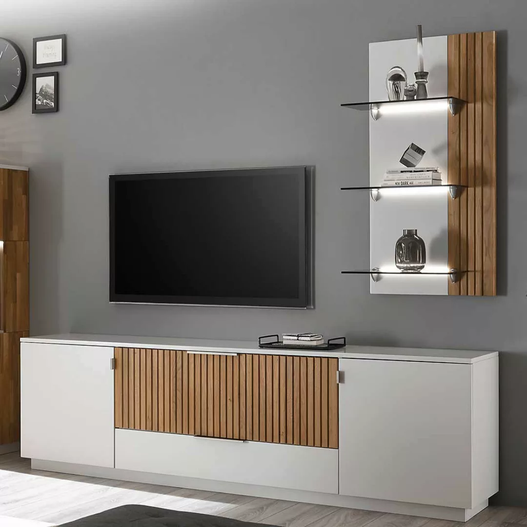 TV Möbel zweifarbig in modernem Design 60 cm hoch - 192 cm breit günstig online kaufen