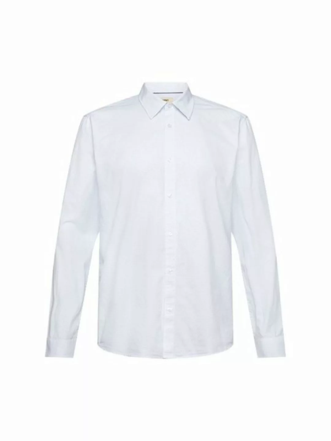 Esprit Langarmhemd Schmal geschnittenes Hemd mit Allover-Dessin günstig online kaufen