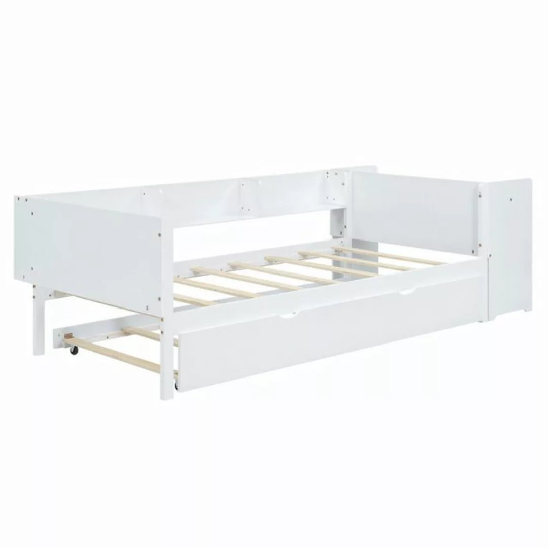 REDOM Kinderbett Flachbett, mit ausziehbarem Bett, mit Schreibtisch (drei R günstig online kaufen