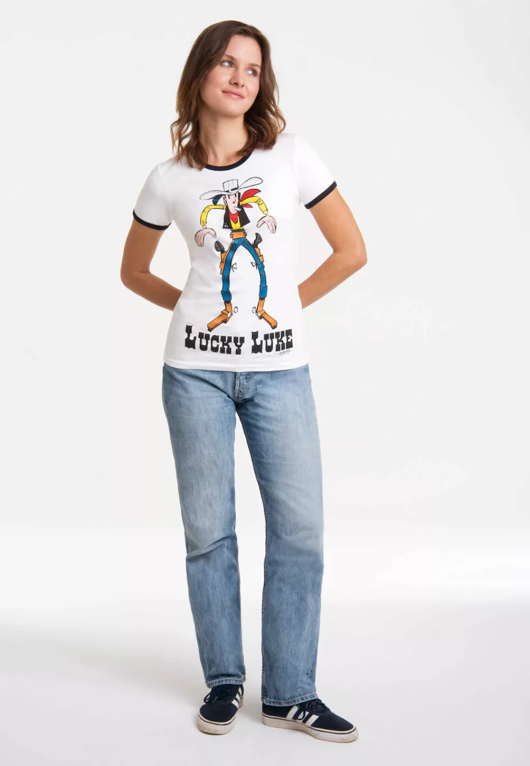 LOGOSHIRT T-Shirt "Lucky Luke", mit lizenziertem Originaldesign günstig online kaufen