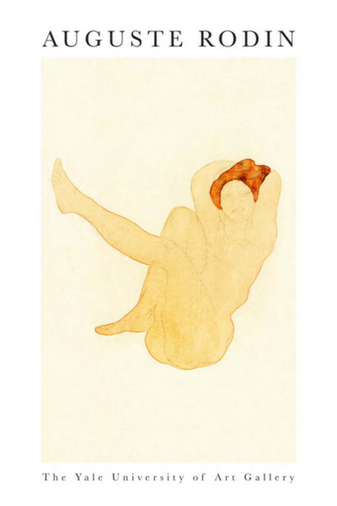 Poster / Leinwandbild - Nude Seated, Left Leg Extended Von Auguste Rodin günstig online kaufen