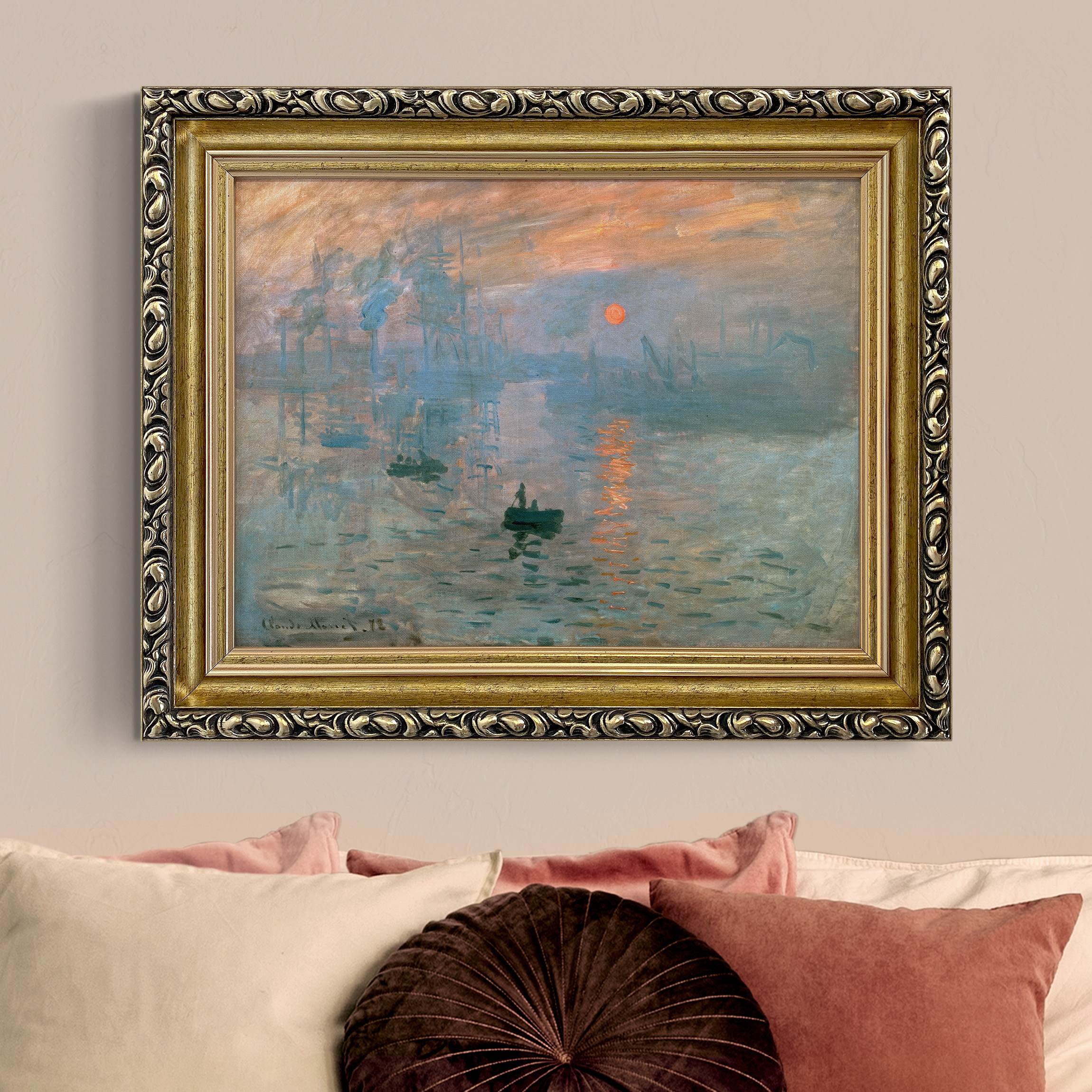 Gerahmtes Leinwandbild Claude Monet - Impression günstig online kaufen