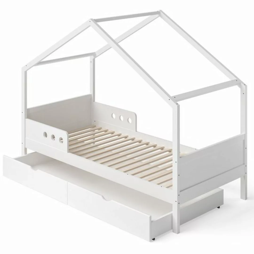 Bellabino Hausbett Bela (Kinderbett 90x200 cm, mit großer Schublade, weiß), günstig online kaufen